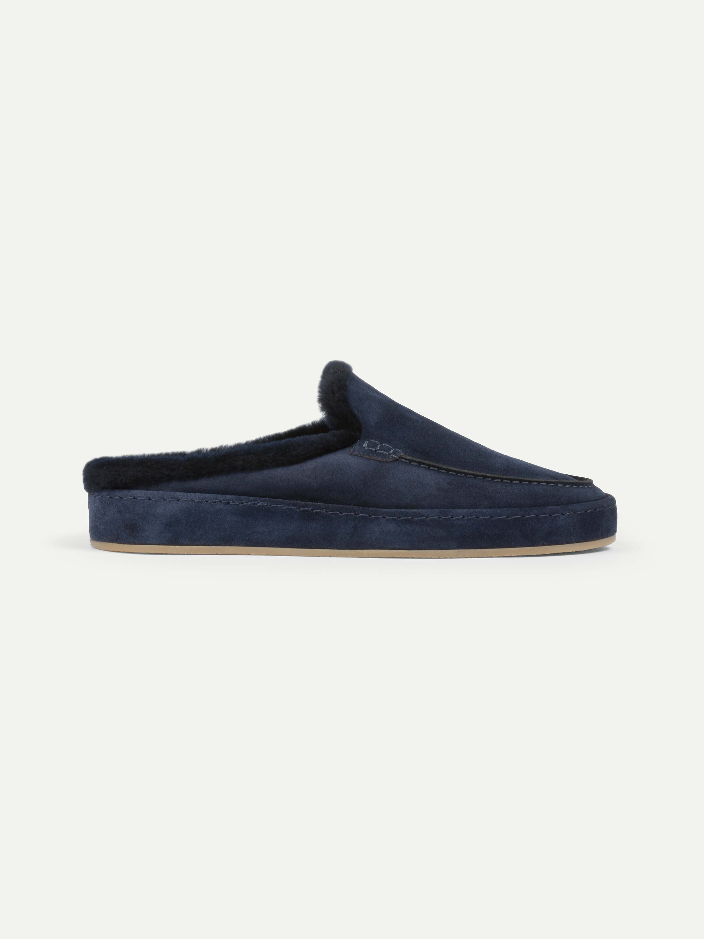 Navy Fur Voyager Slipper