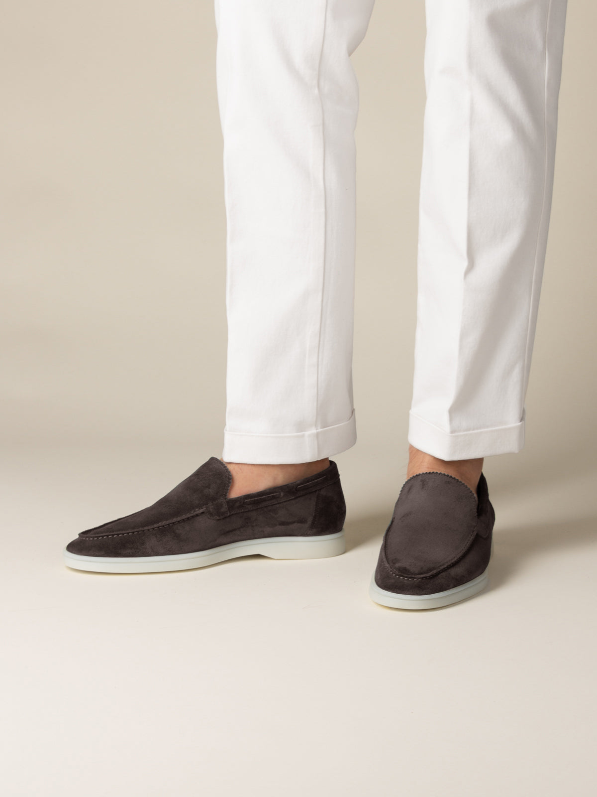 Warm Grijze Yacht Loafers