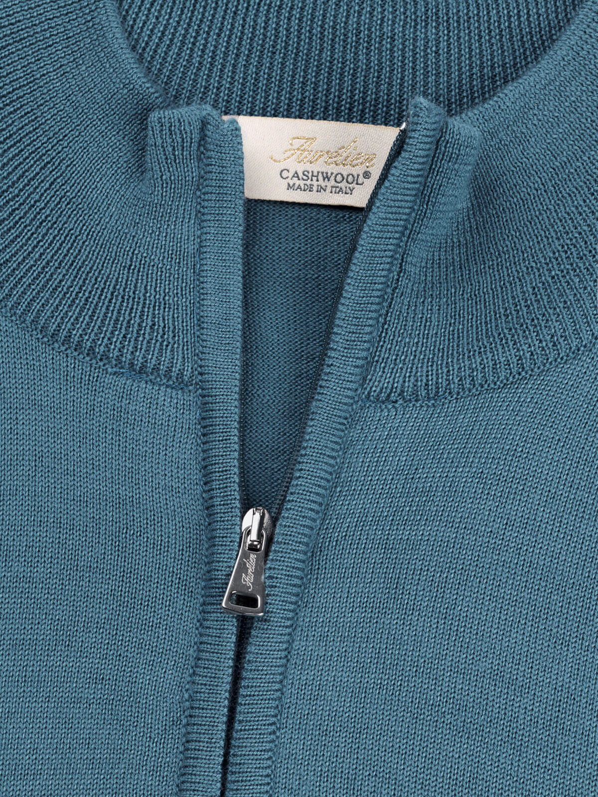 Extrafine Merino Zipper Sapphire Blue Blue