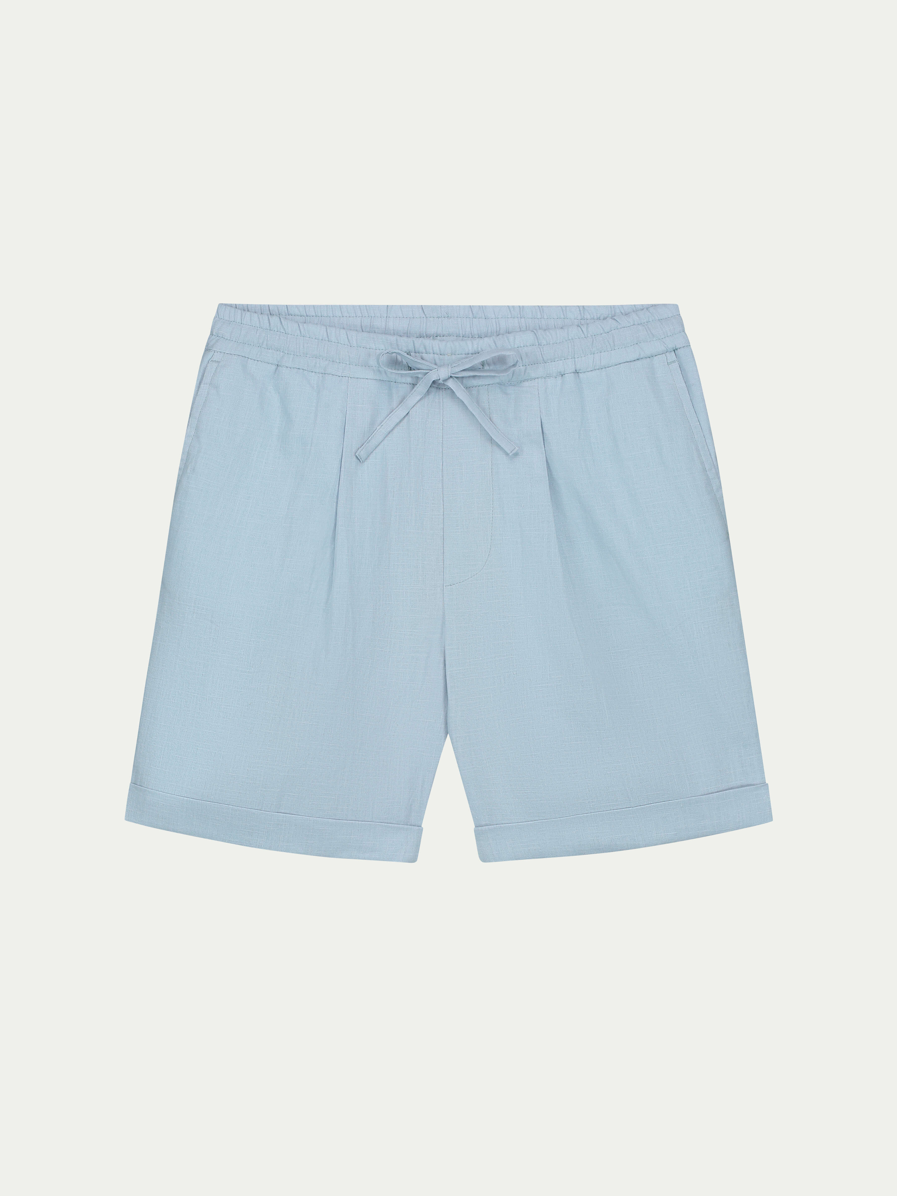 Light Blue Linen Seaside Shorts