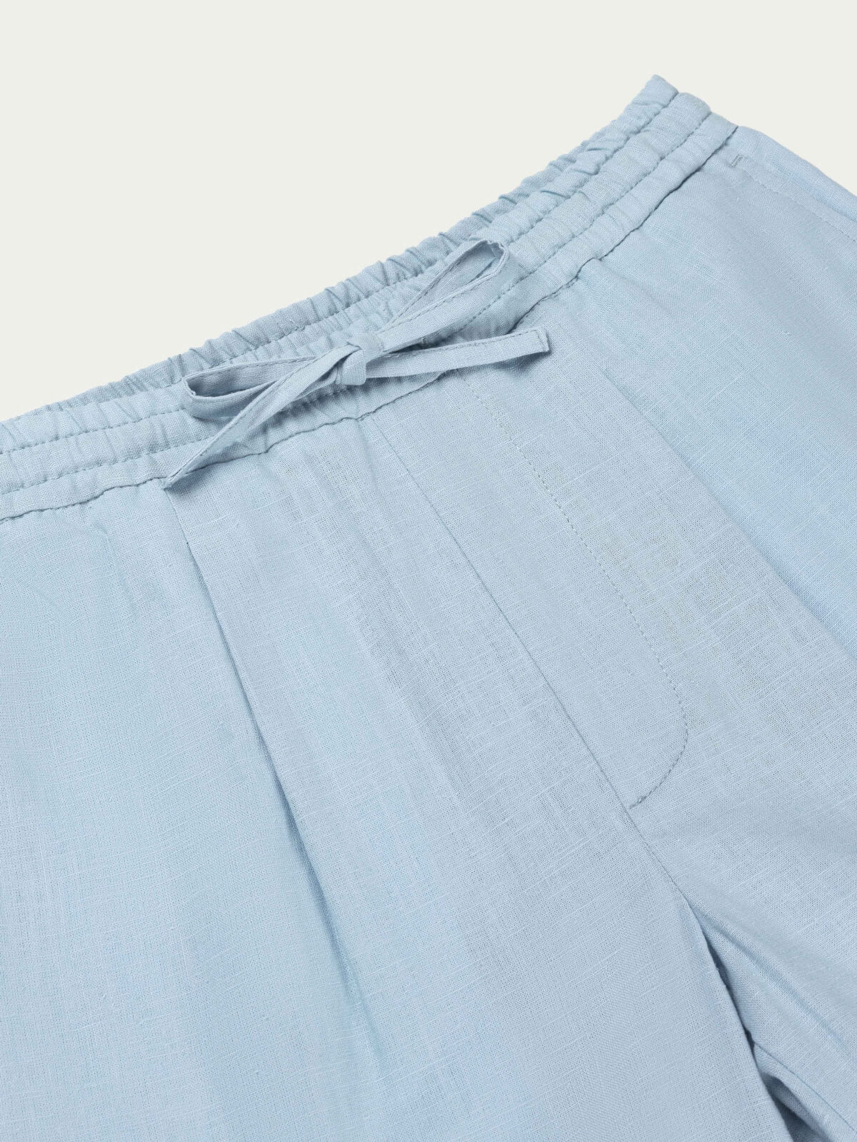 Light Blue Linen Seaside Shorts