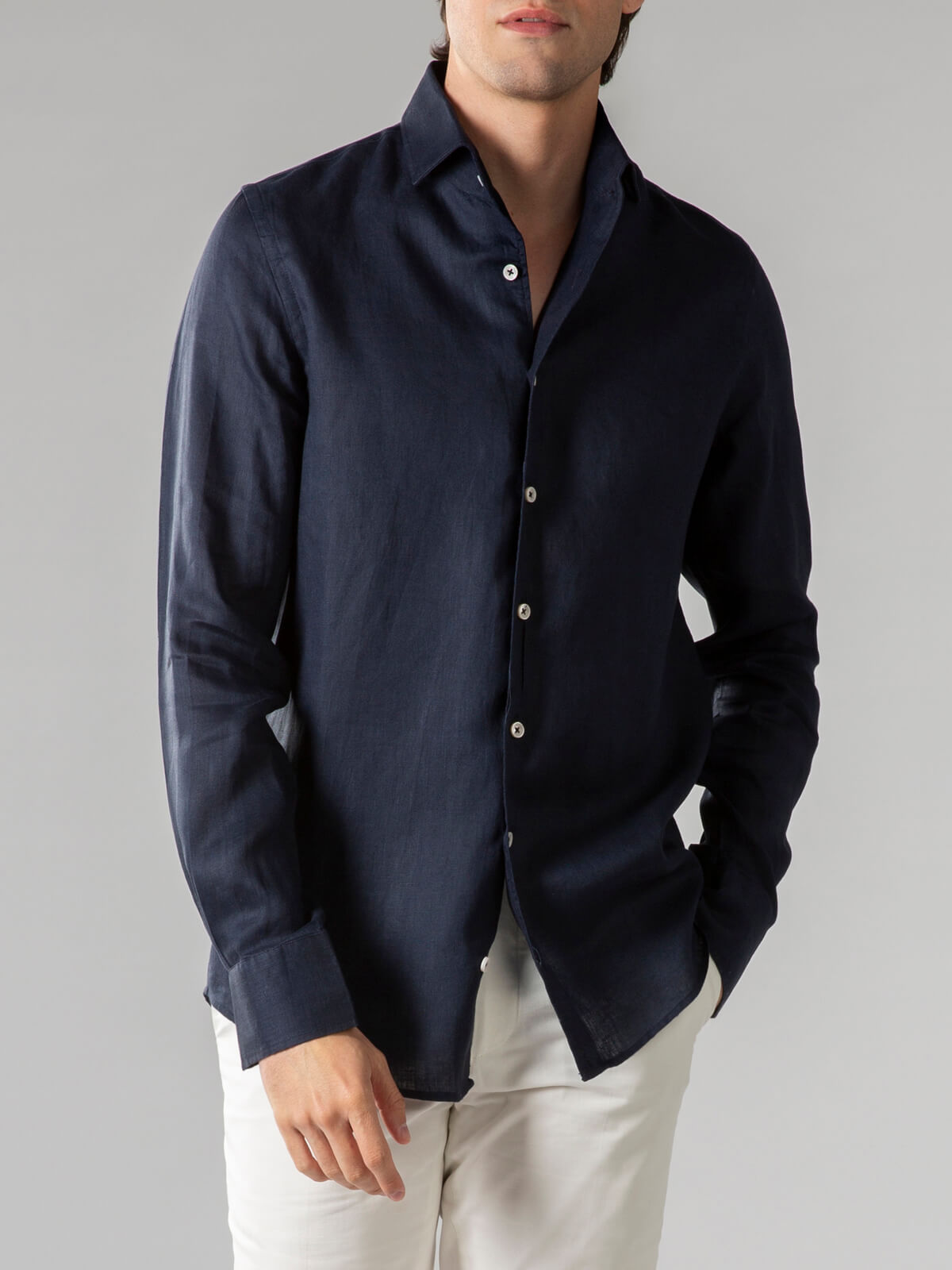 Navy Linnen Seaside Shirt