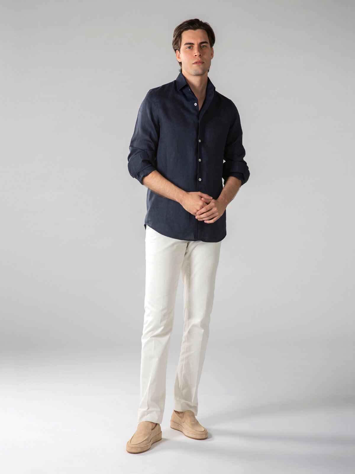 Navy Linnen Seaside Shirt