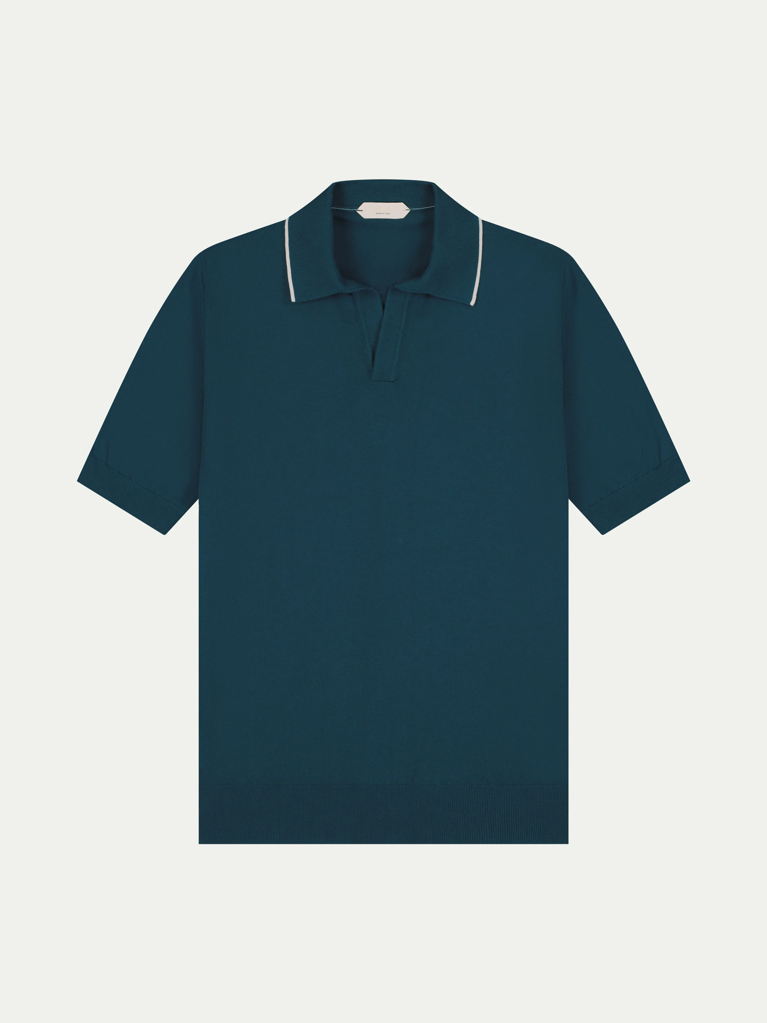 Shortsleeve Buttonless Polo Sea Green