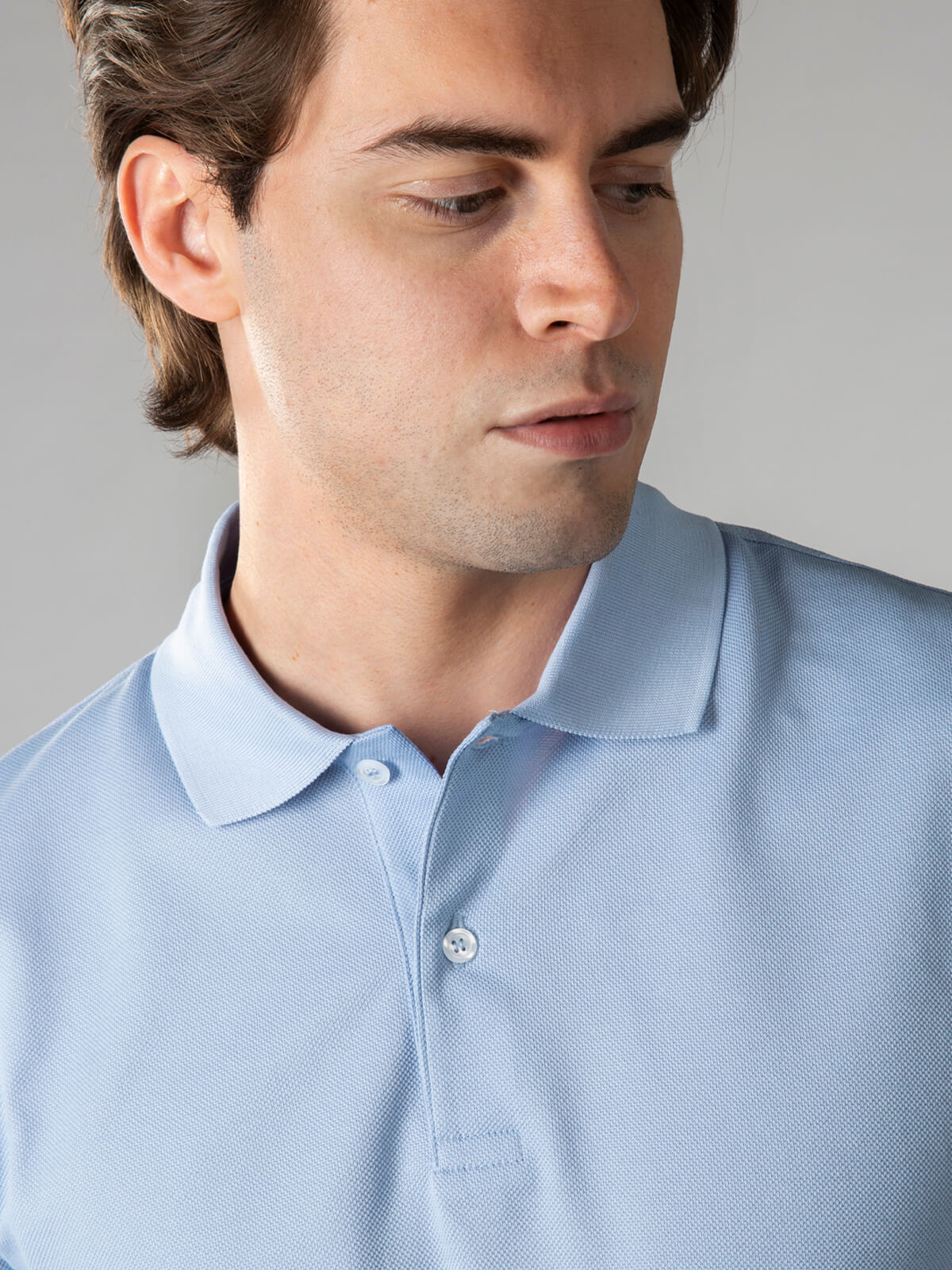 Lichtblauw polo shirt