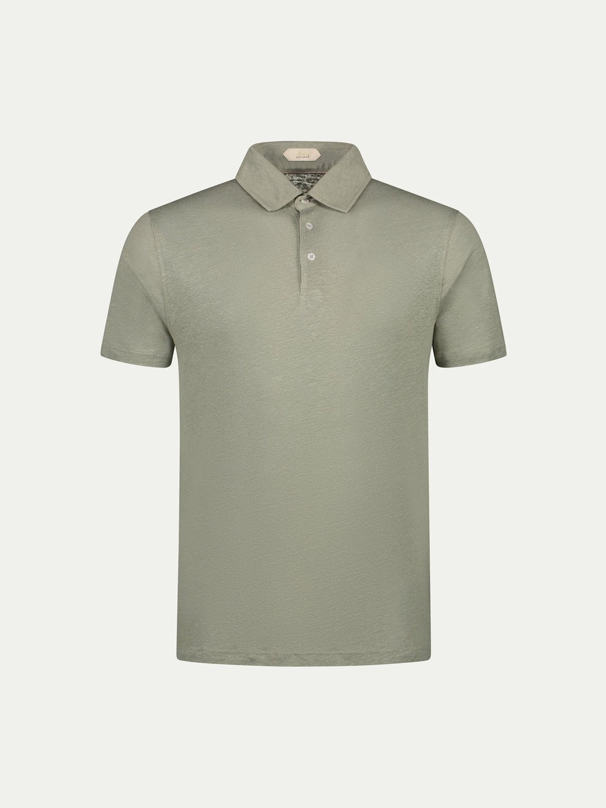 Pistache Linen Polo Shirt