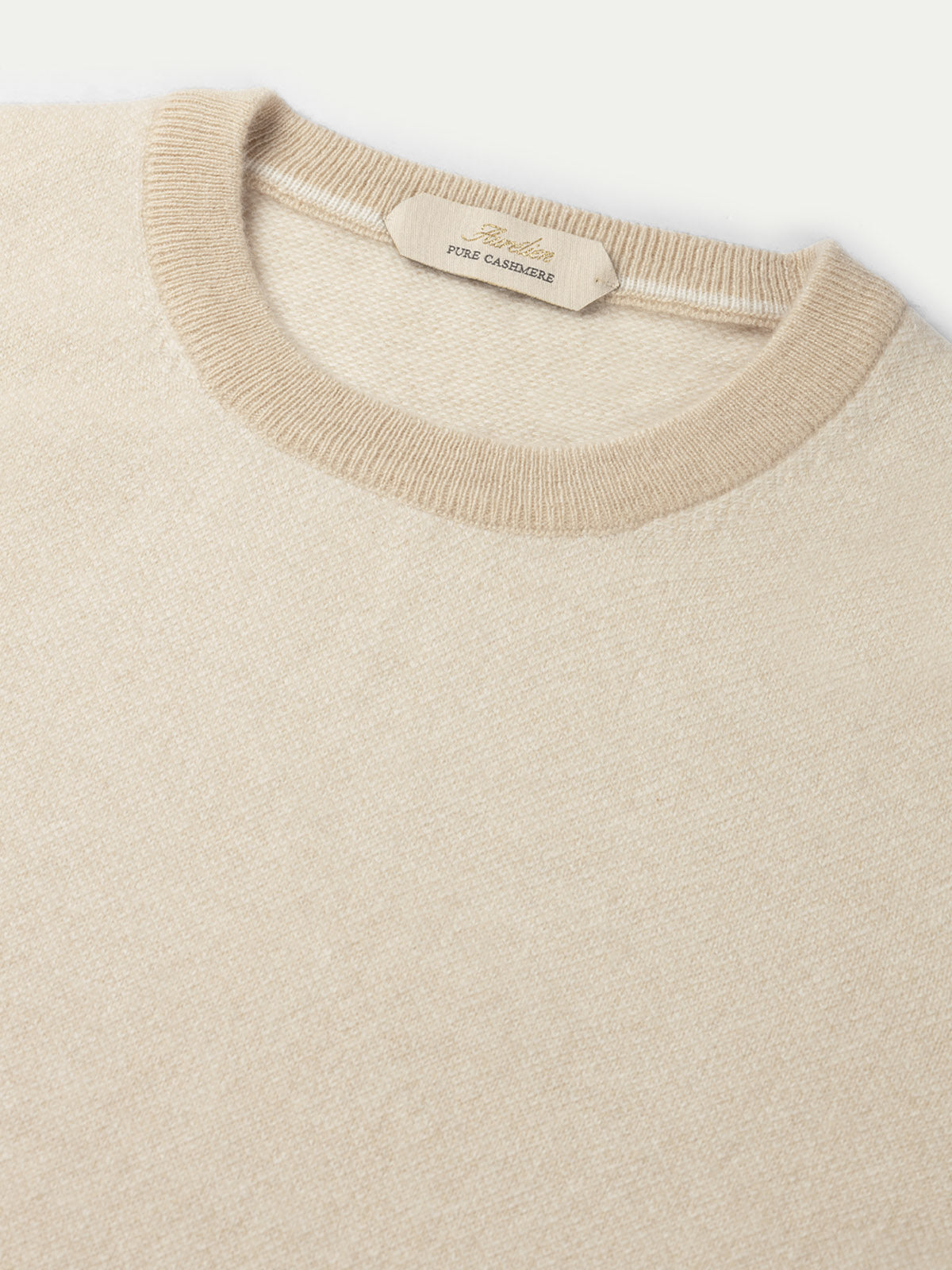 Light Beige Jaquard Crew