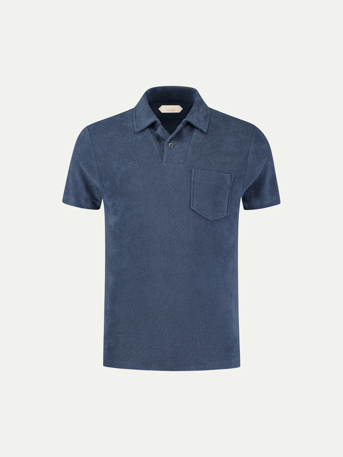 Badstof Polo Steel Blue