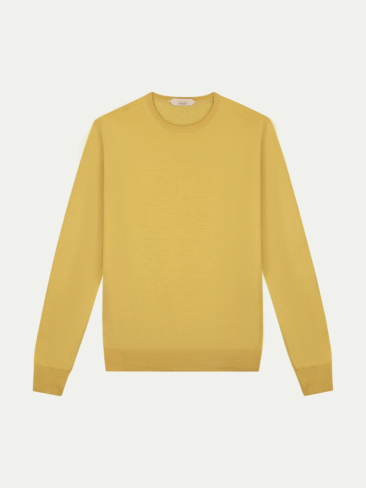Extrafine Merino Crew Neck Sweater Mustard