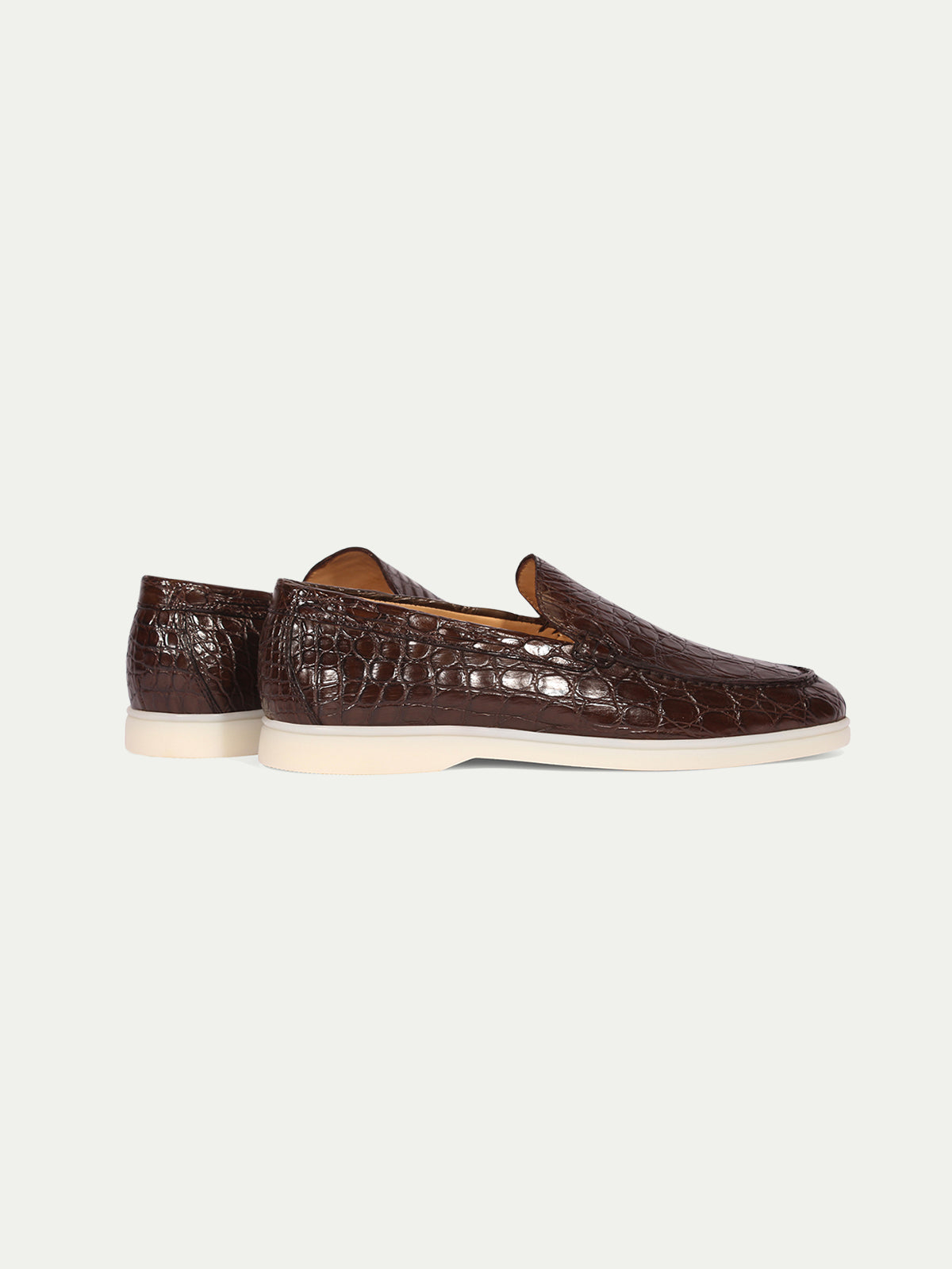 Brown Crocodile Yacht Loafers Aurelien