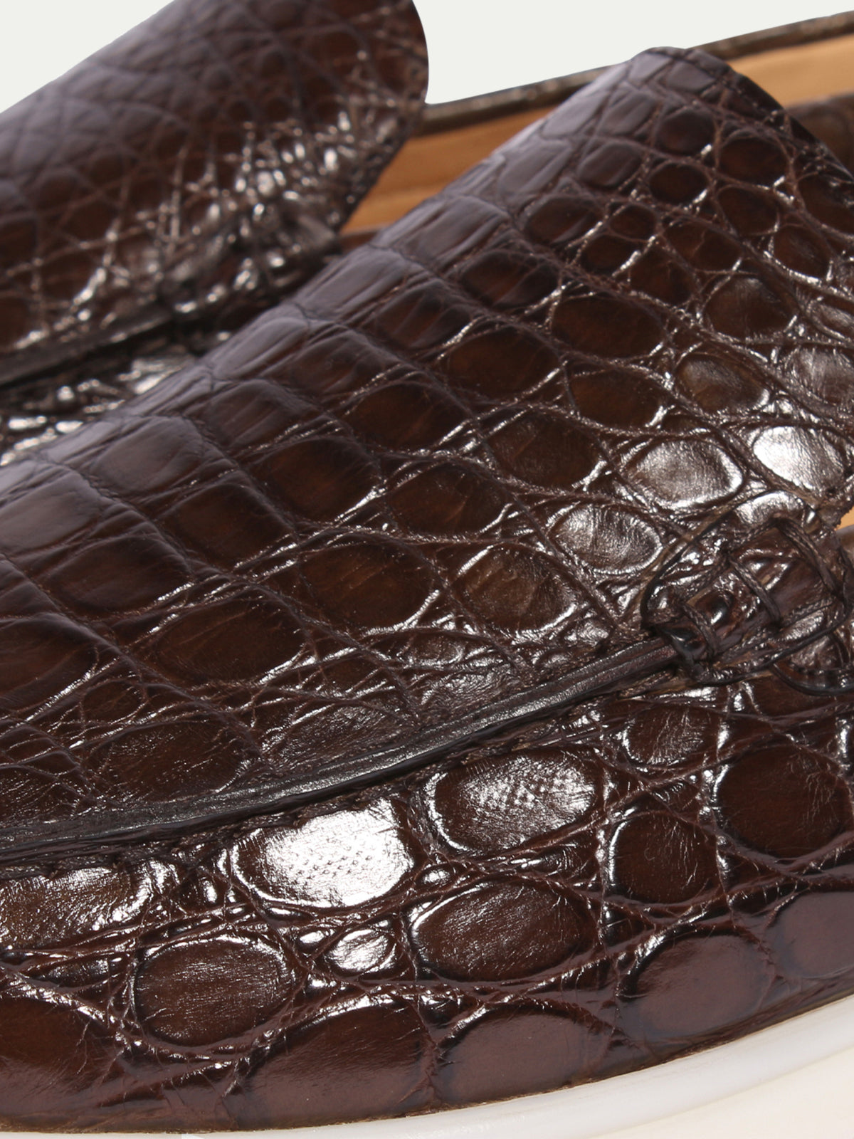 Brown Crocodile Yacht Loafers Aurelien