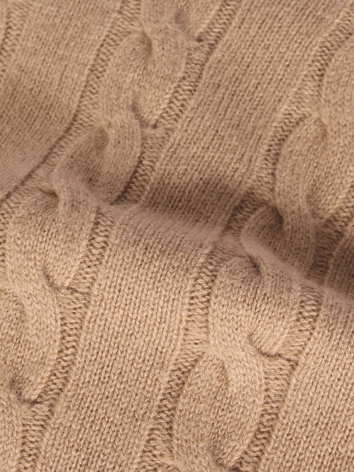 Dolcevita Cable Knit Sweater Beige Aurelien