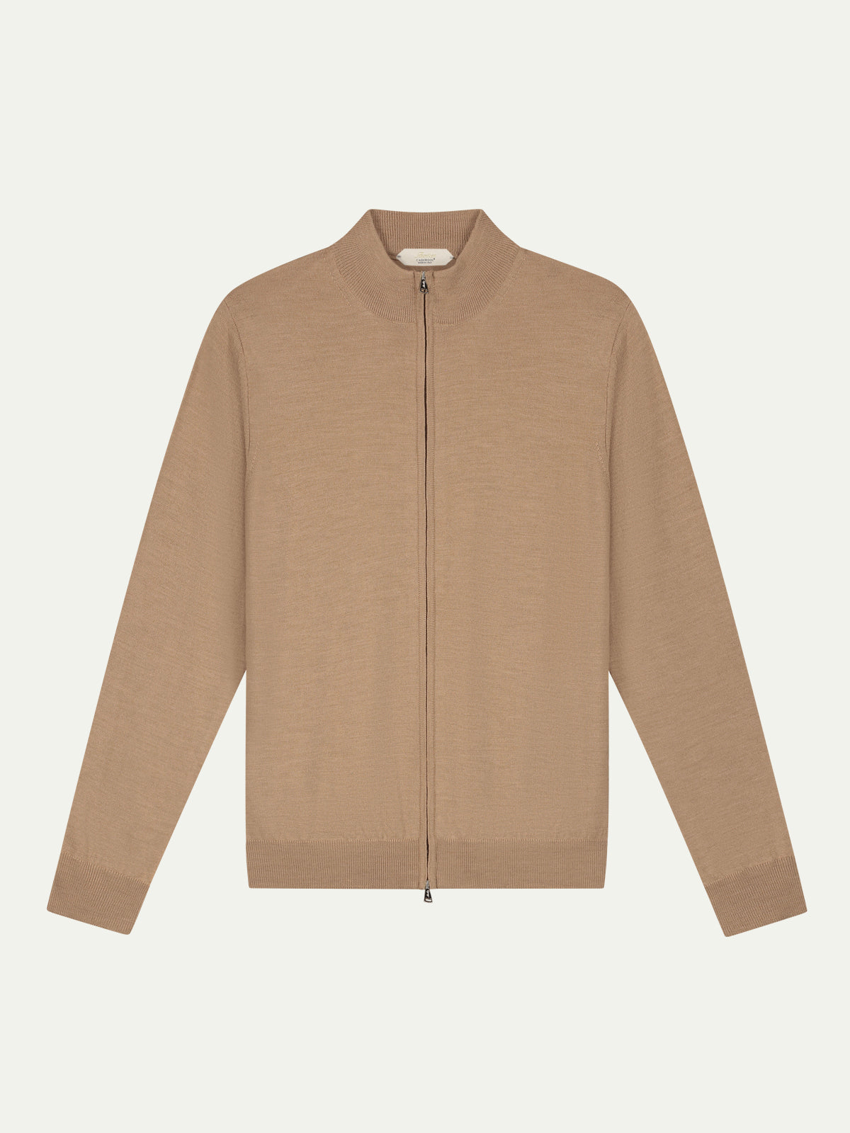 Extrafine Merino Rits Vest Beige