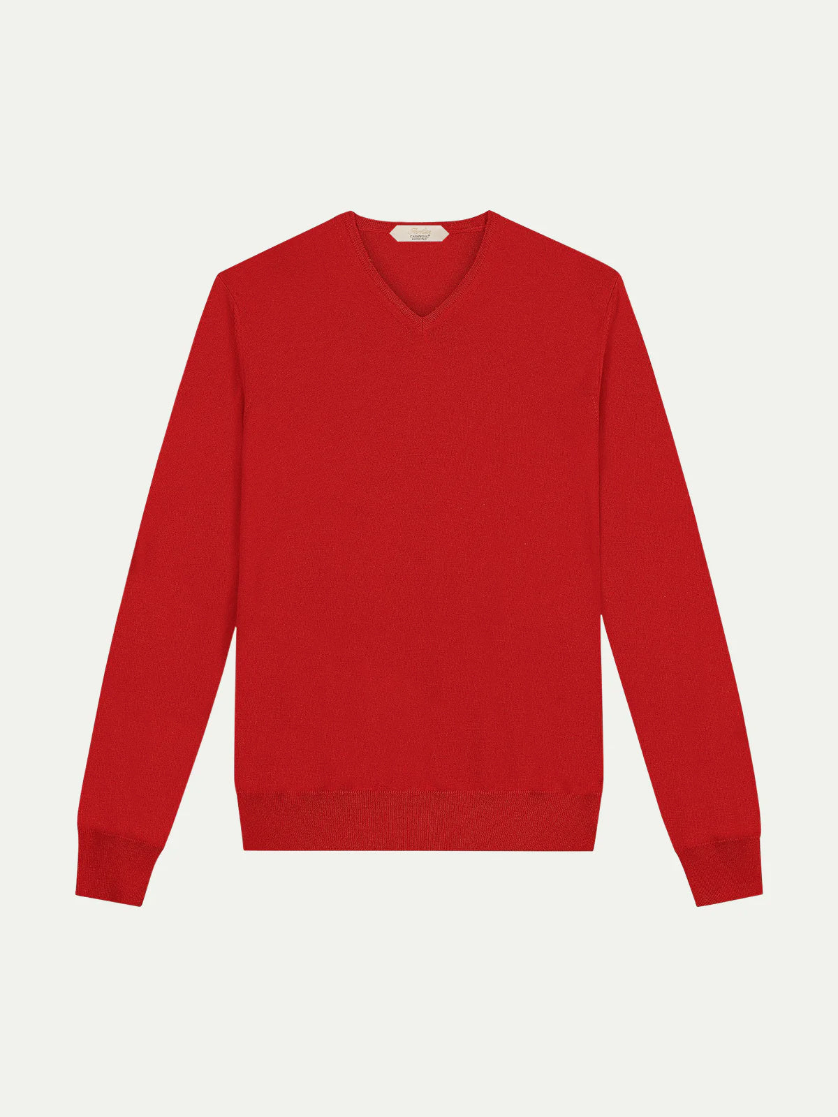 Extrafine Merino V-hals Trui Rood