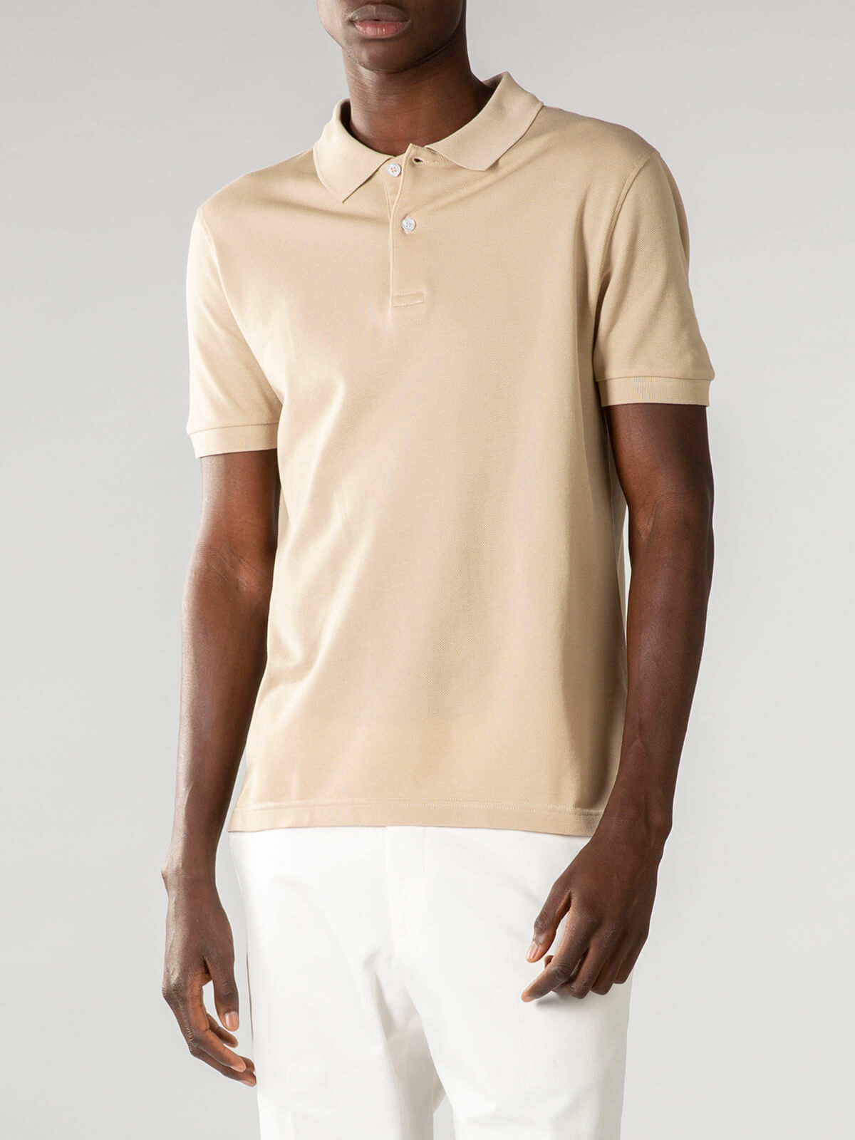 Licht beige polo shirt