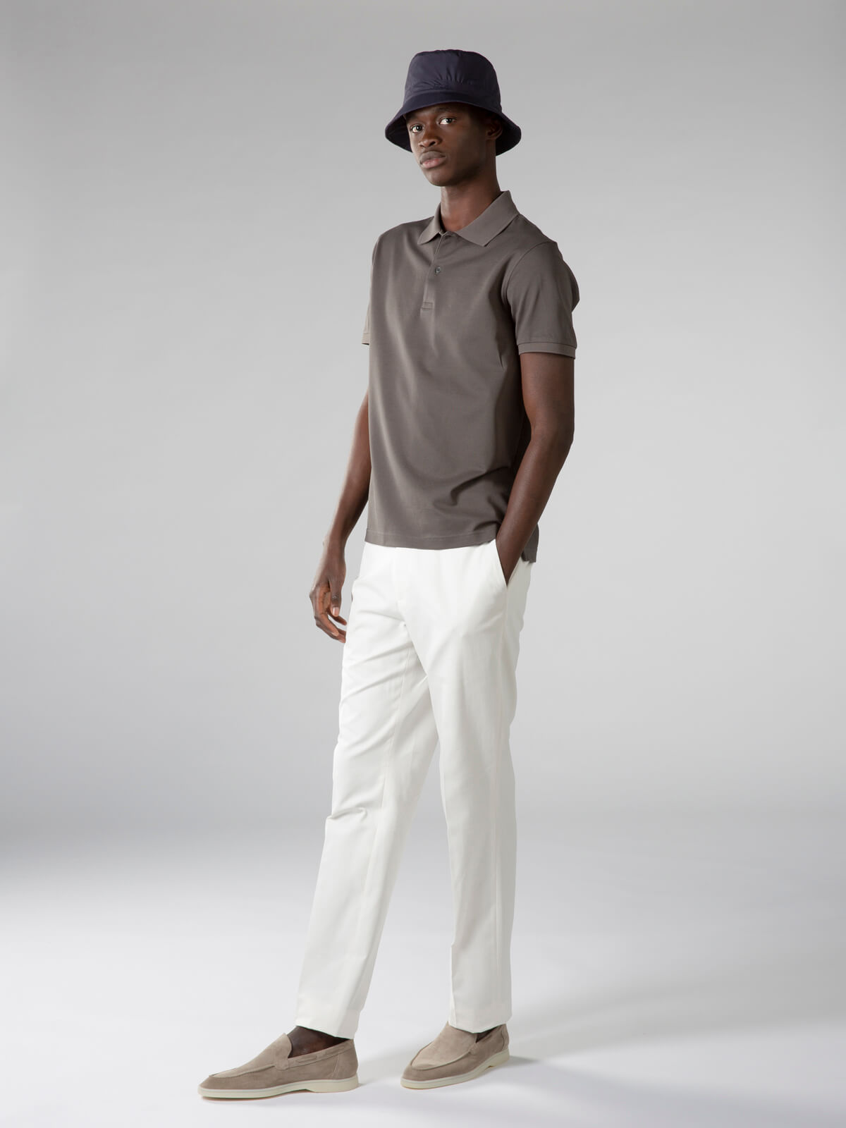 Donkergrijs polo shirt