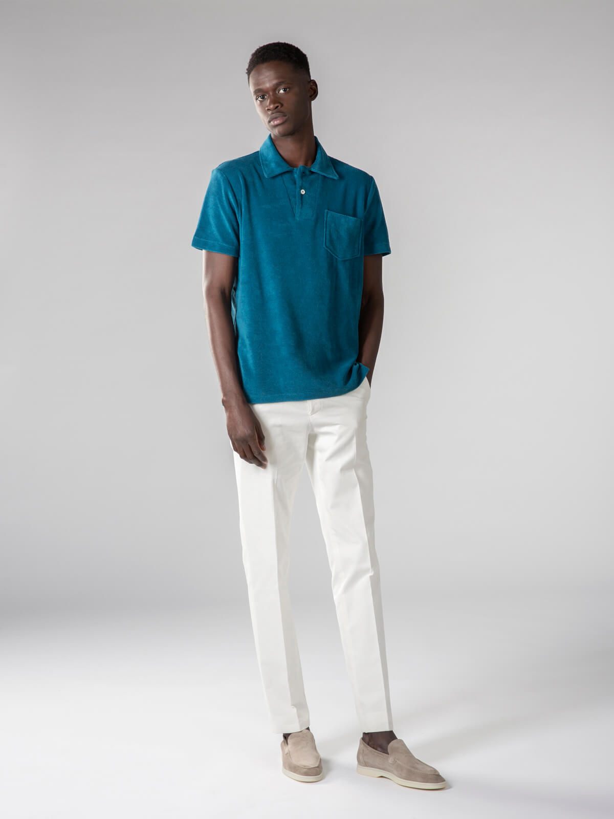 Badstof Polo Aquamarine