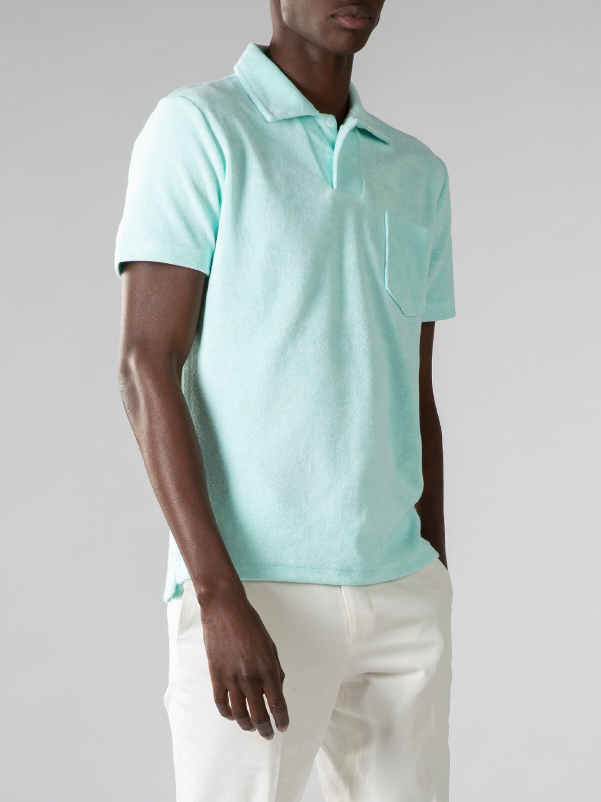 Badstof Polo Mint