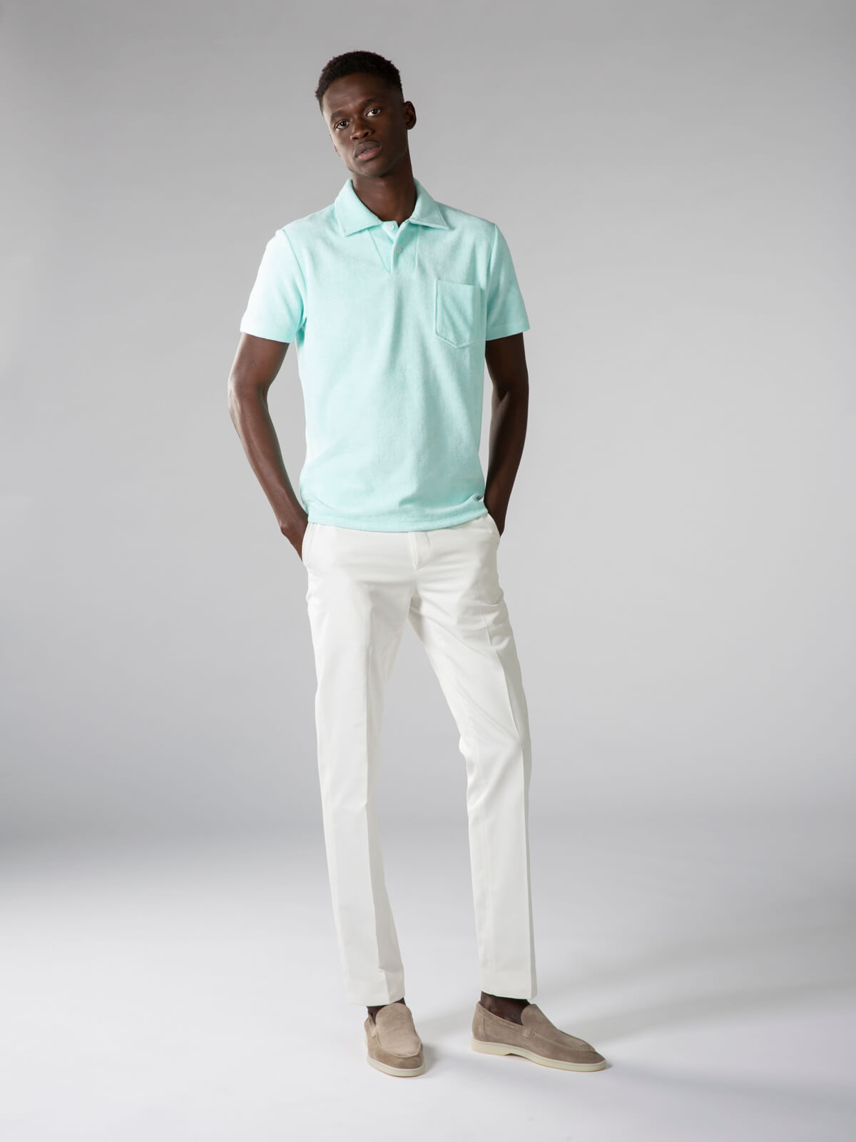 Badstof Polo Mint