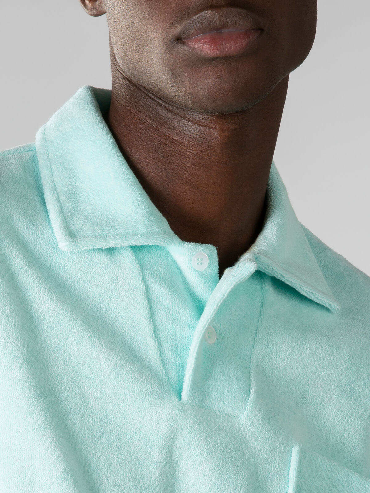 Badstof Polo Mint