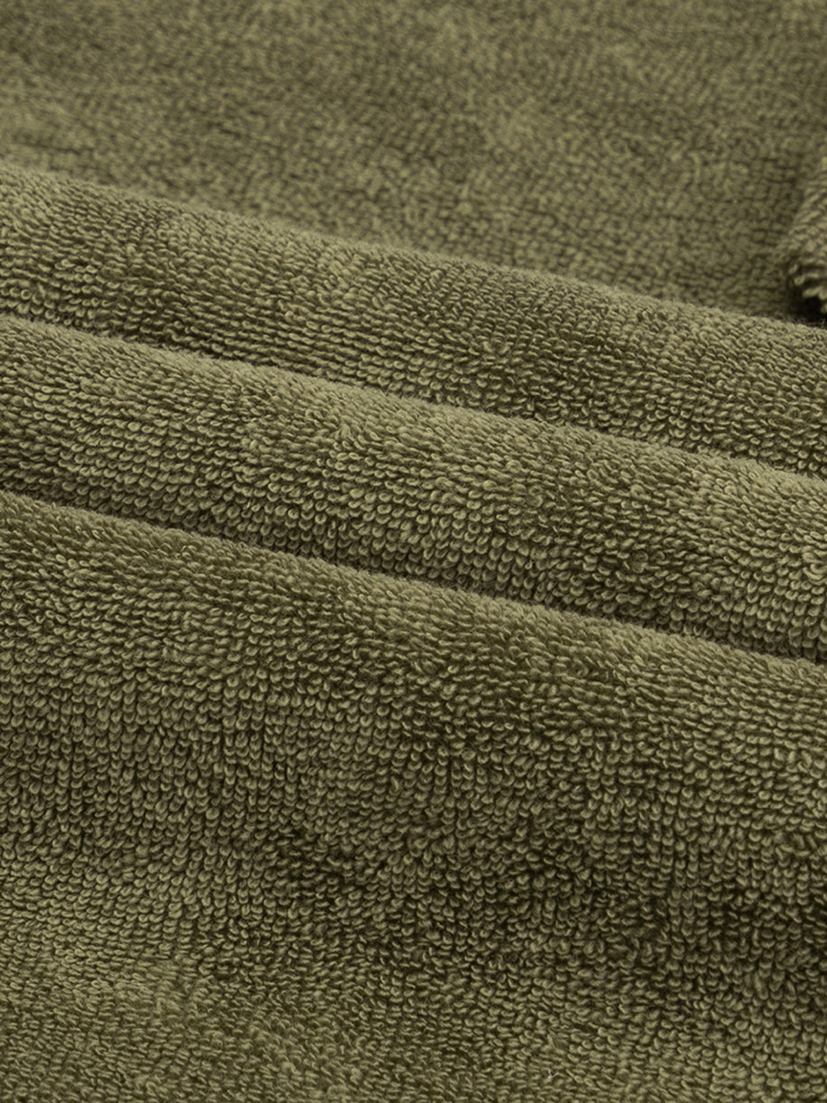 Olive Terry Towelling Polo Shirt Aurelien