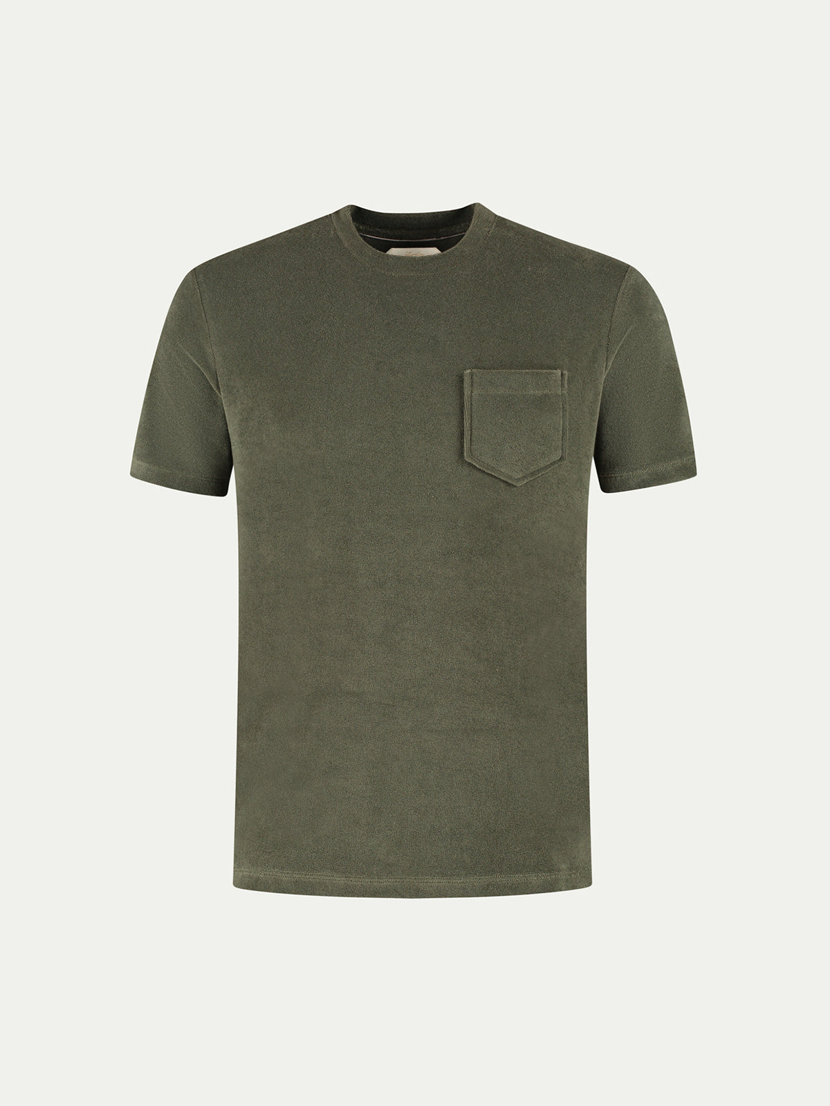 Olive Terry Towelling T-Shirt