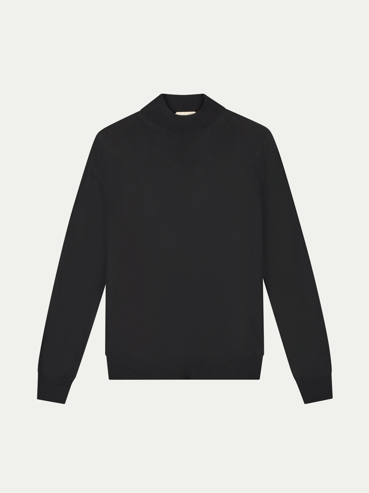 Extrafine Merino Mockneck Black