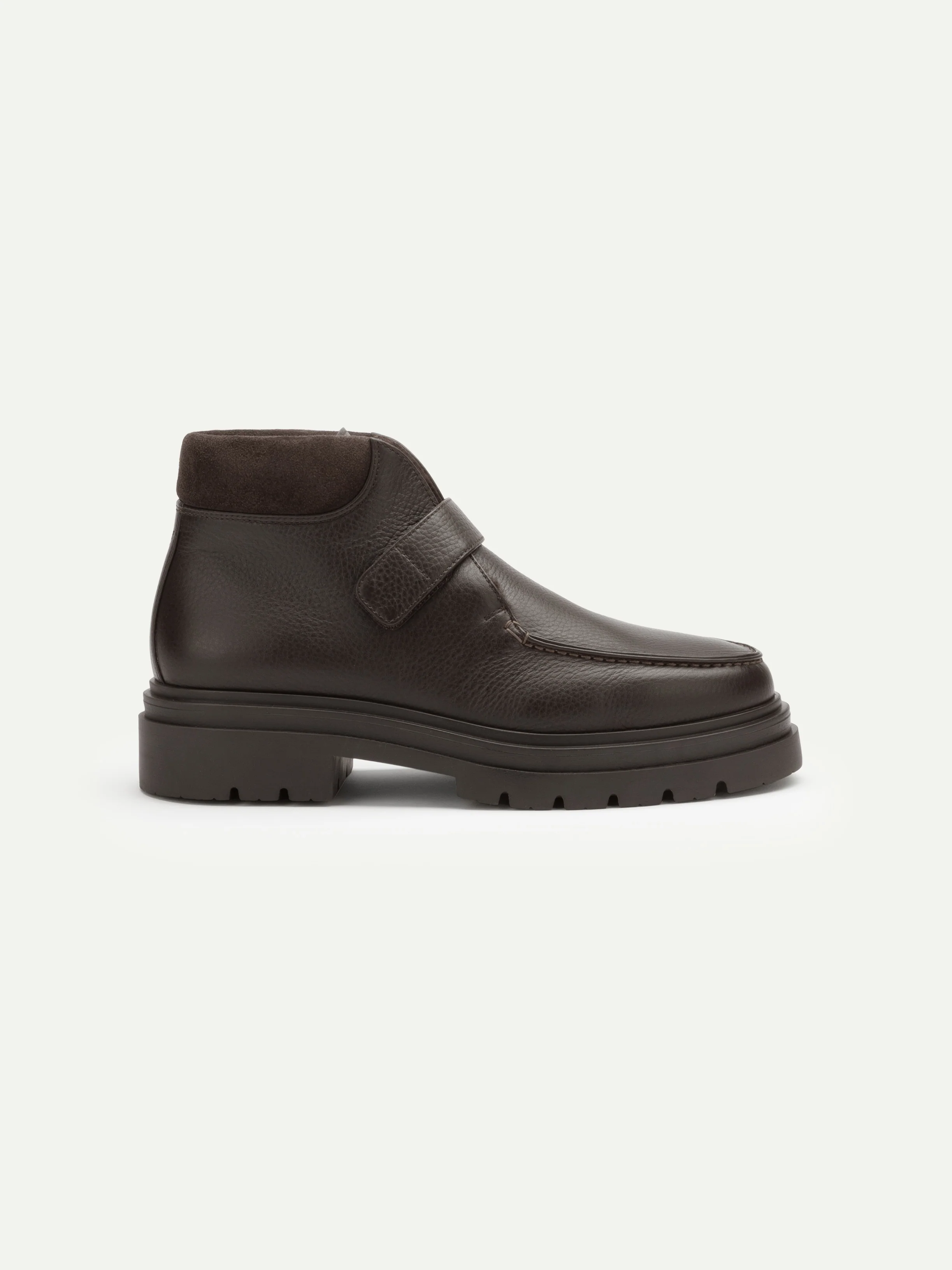 Brown Grain Alpine Boot with Fur