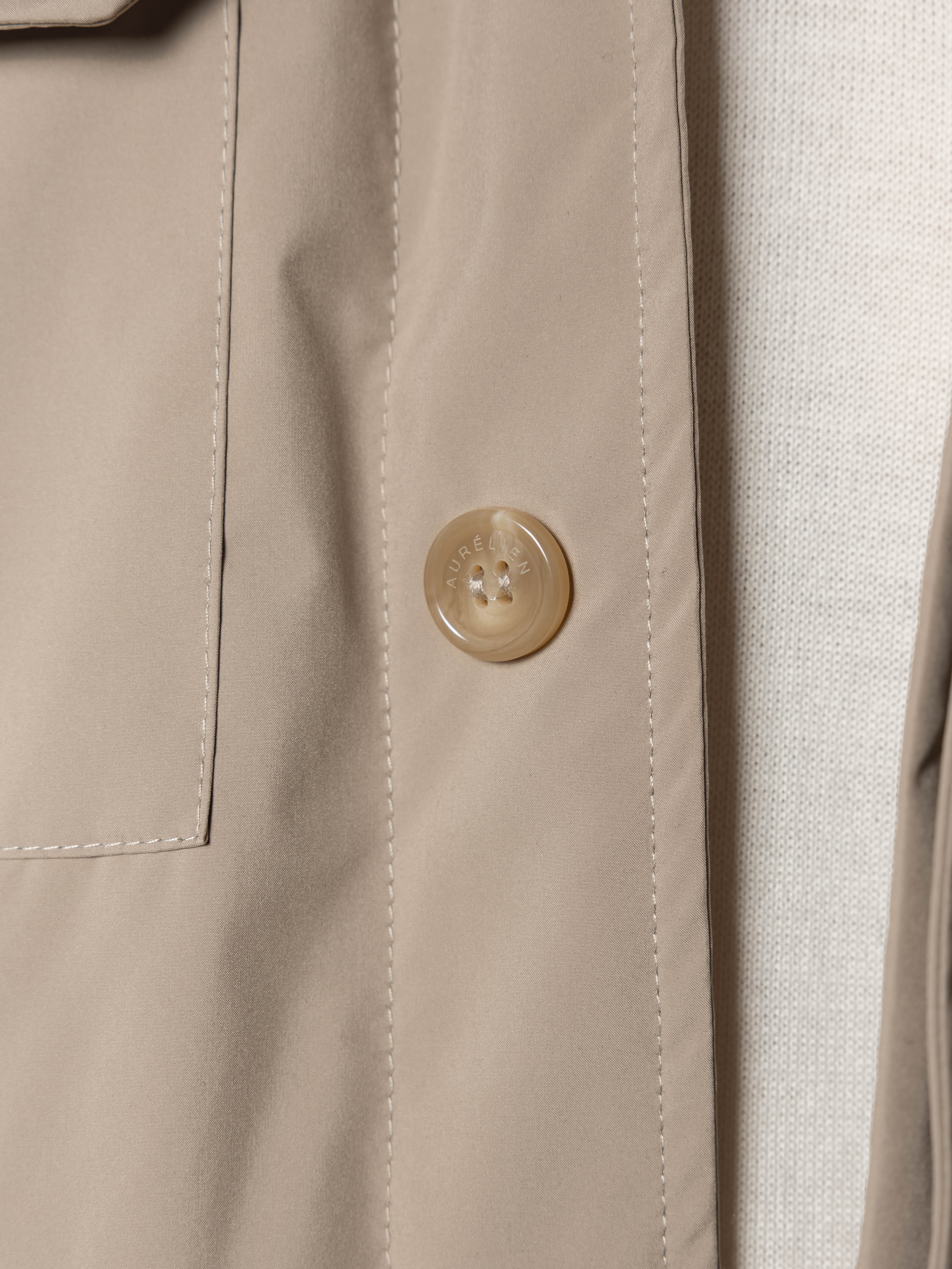 Beige City Button Jacket
