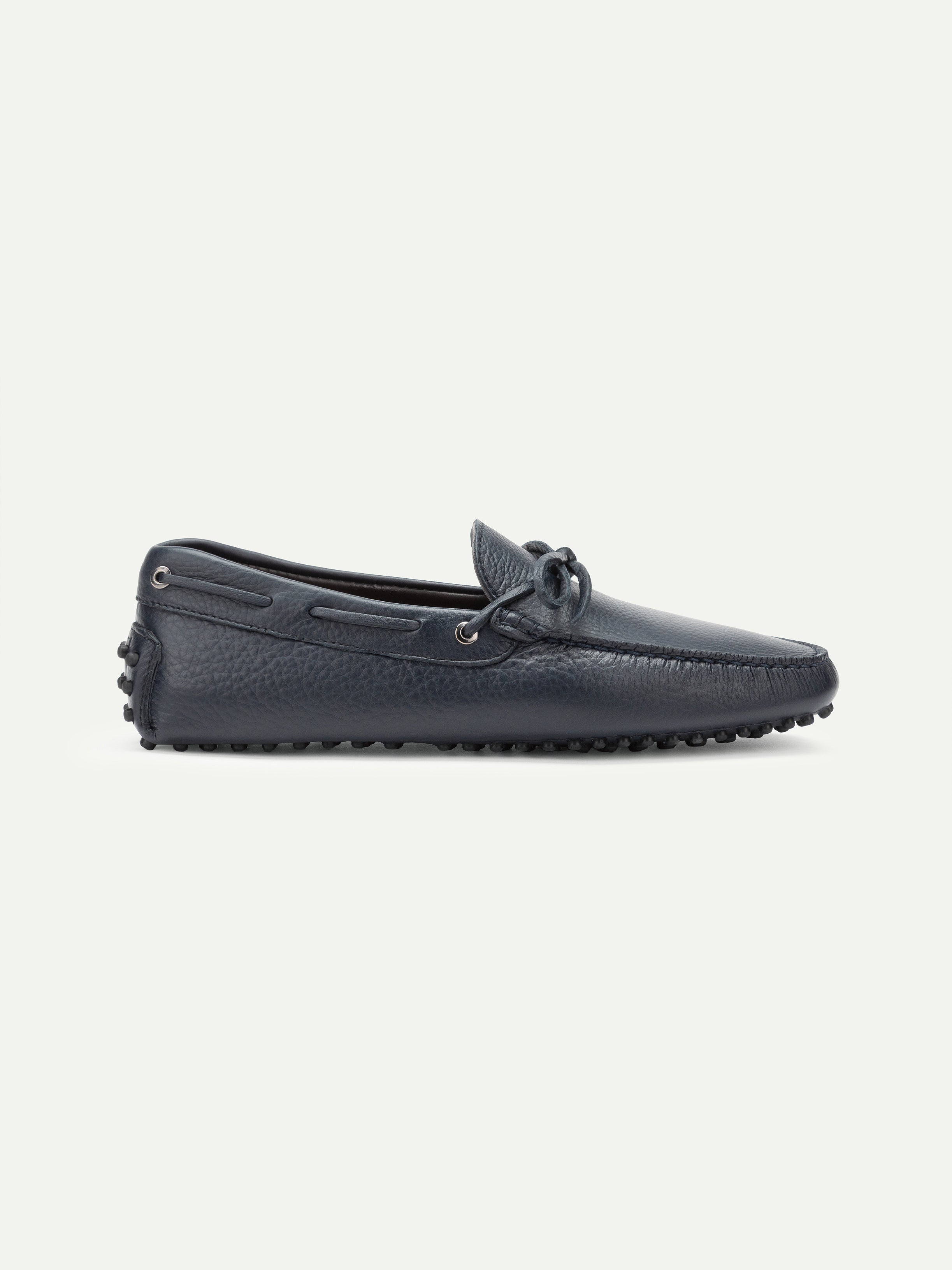 Navy Leather Driving Shoes