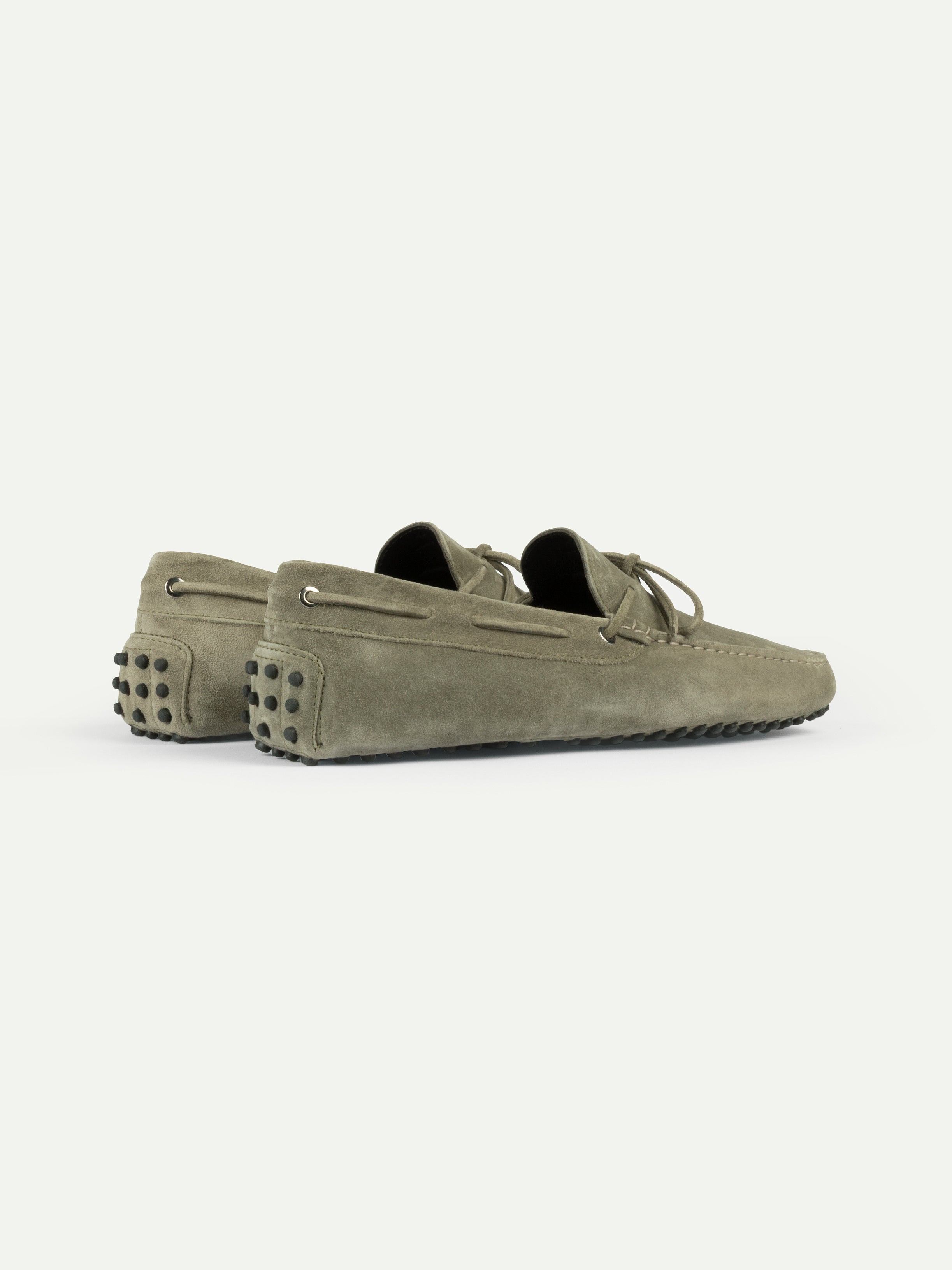 Pistache Suede Driving Shoes