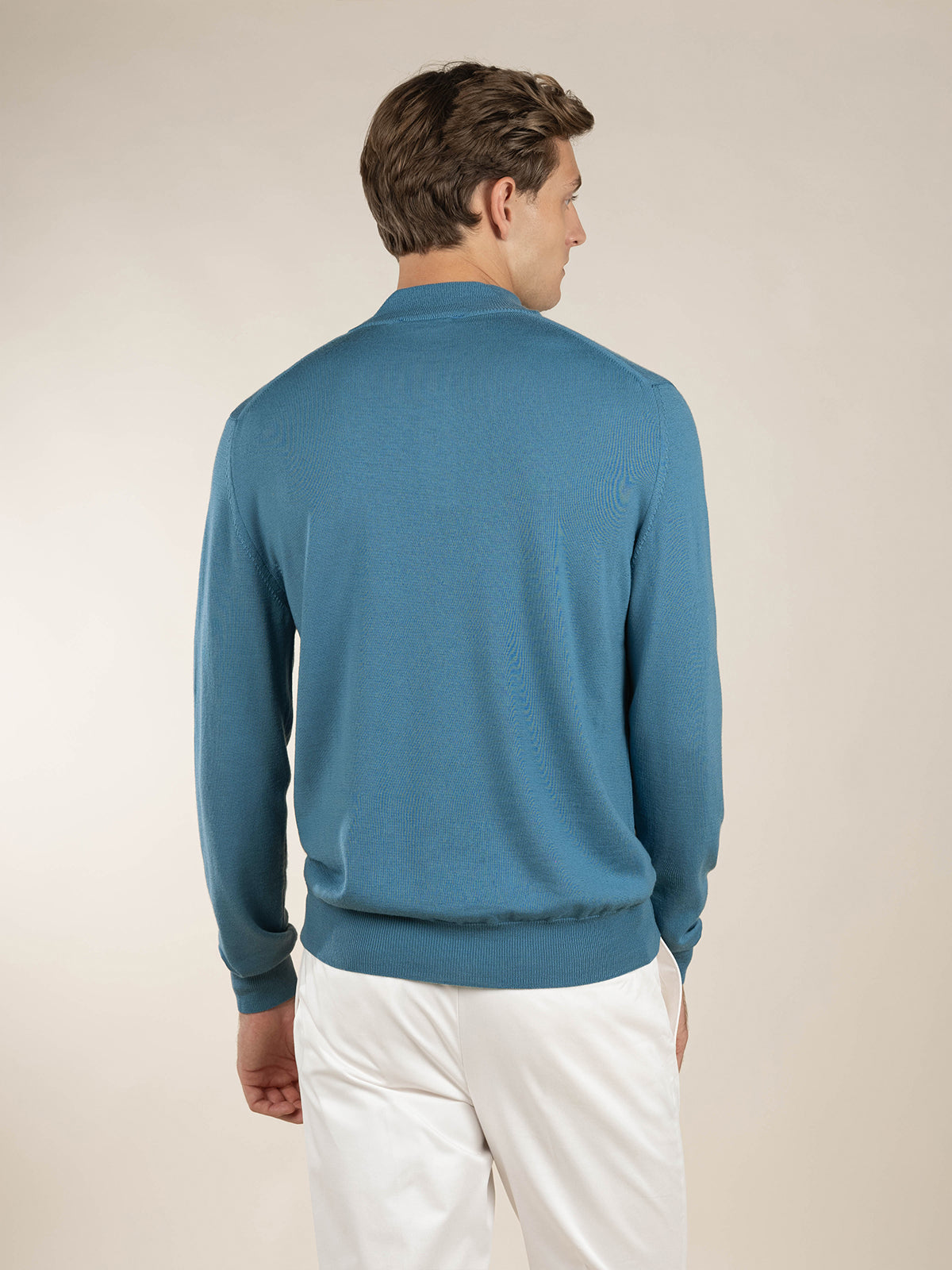 Extrafine Merino Zipper Sapphire Blue Blue