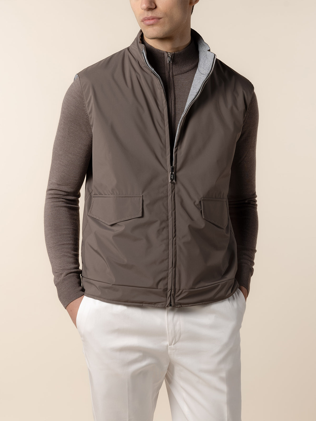 Ash Grey Pocket Body Warmer