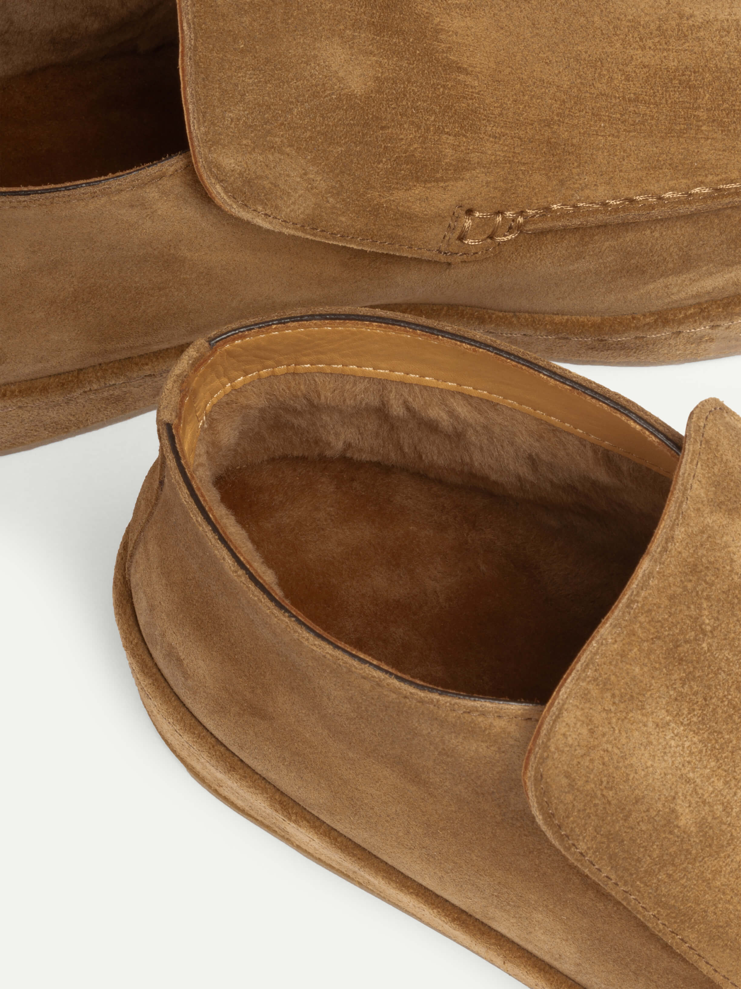 Beige Voyager City Loafer with Fur