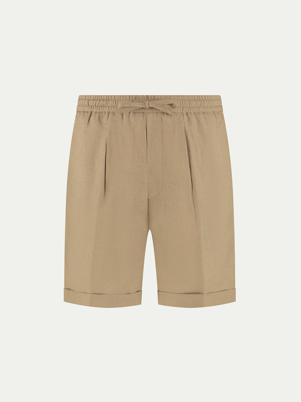 Dark Taupe Linen Seaside Shorts