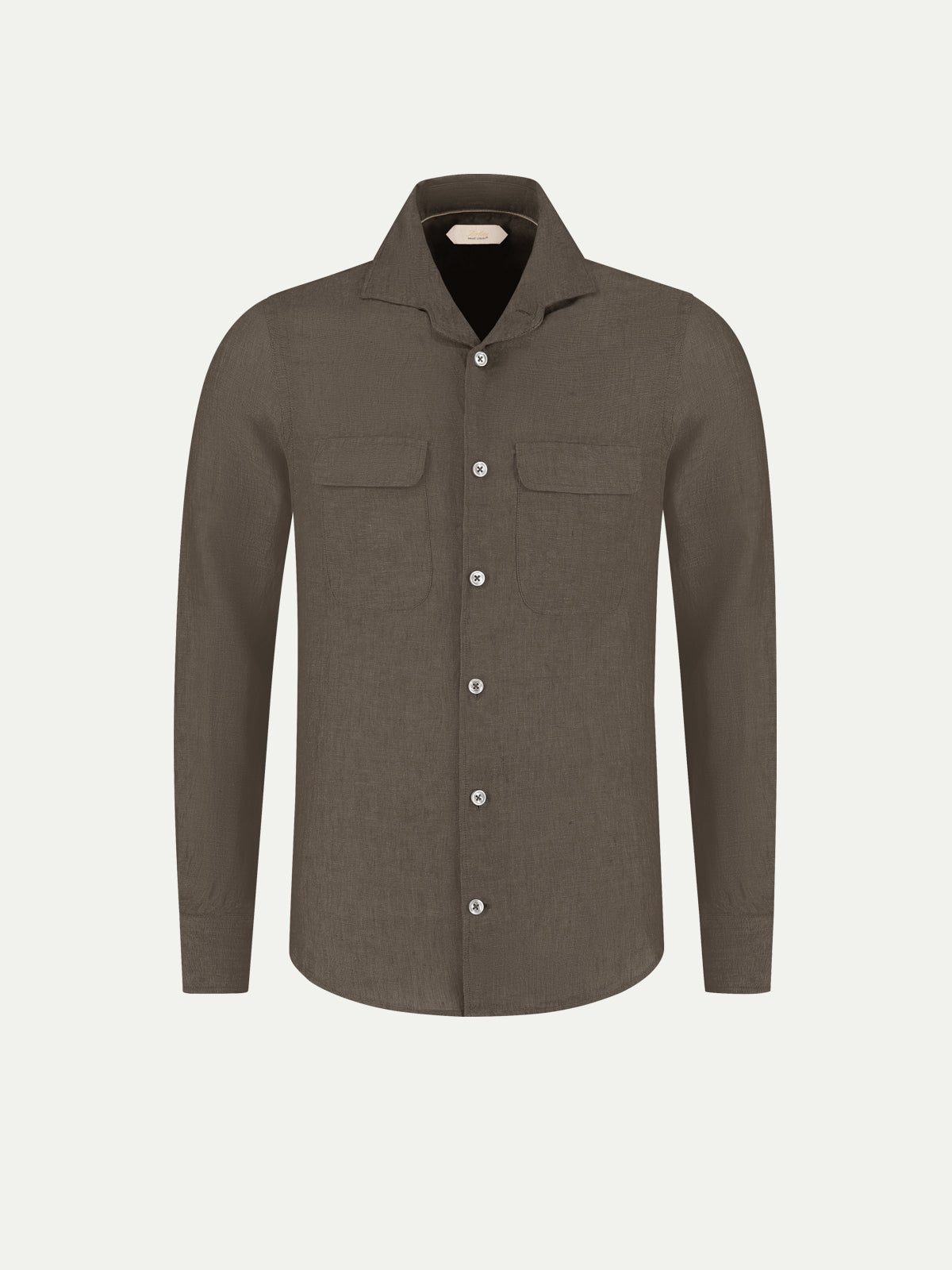 Ash Grey Linen Pocket Shirt