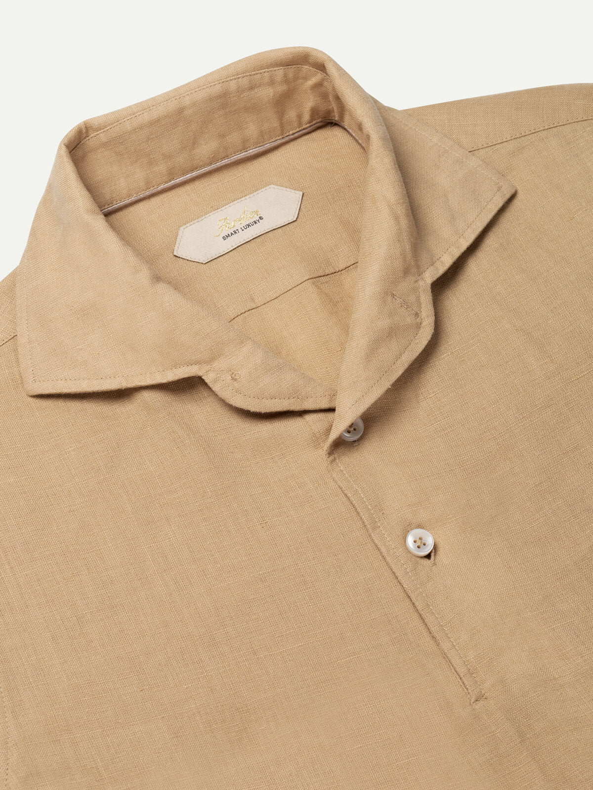 Nut Linen Pop-over Shirt