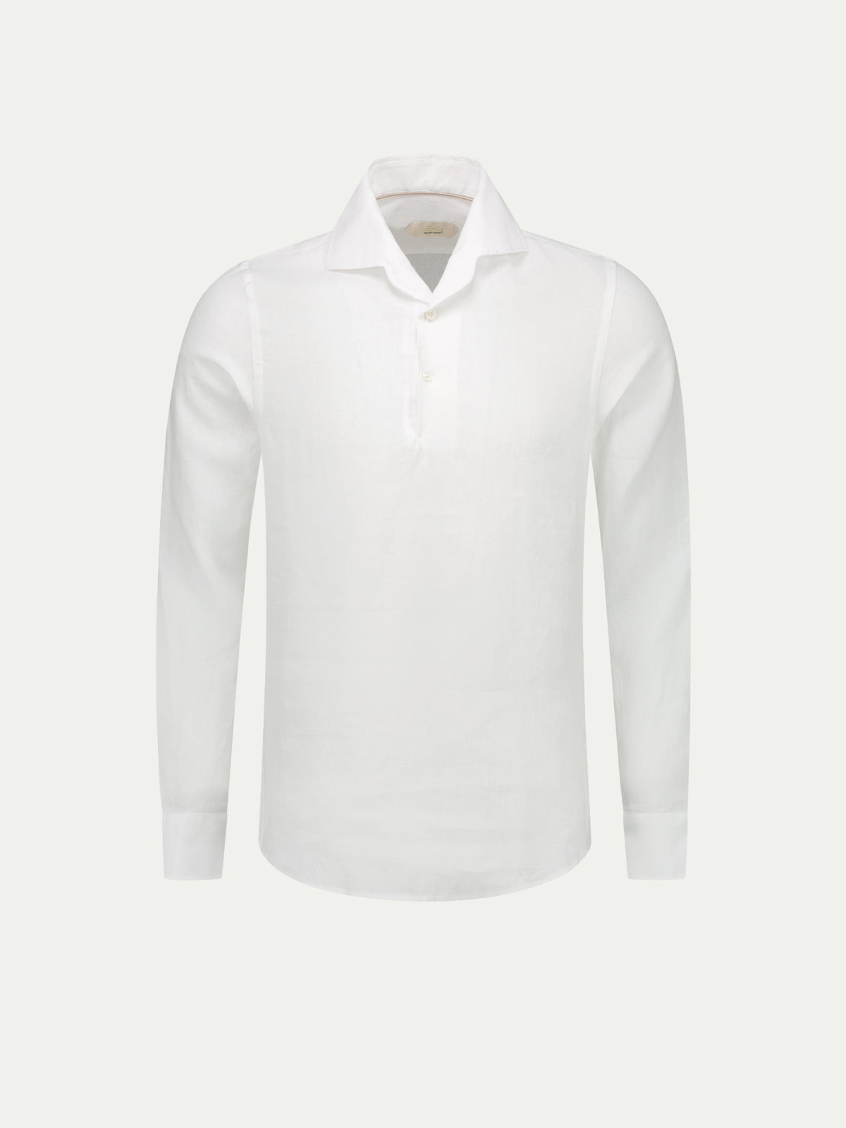 White Linen Pop-over Shirt