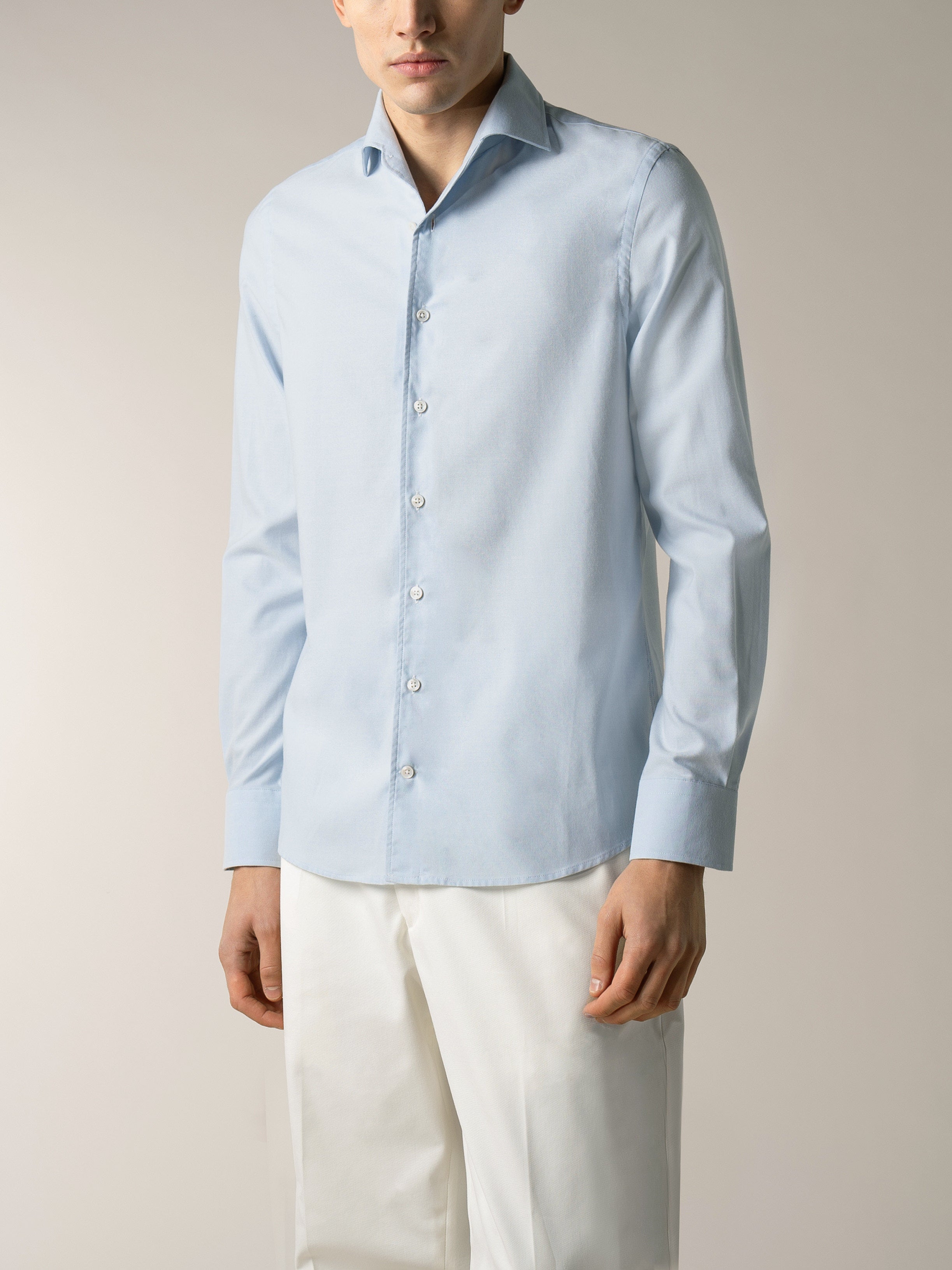 Light Blue Silk Shirt