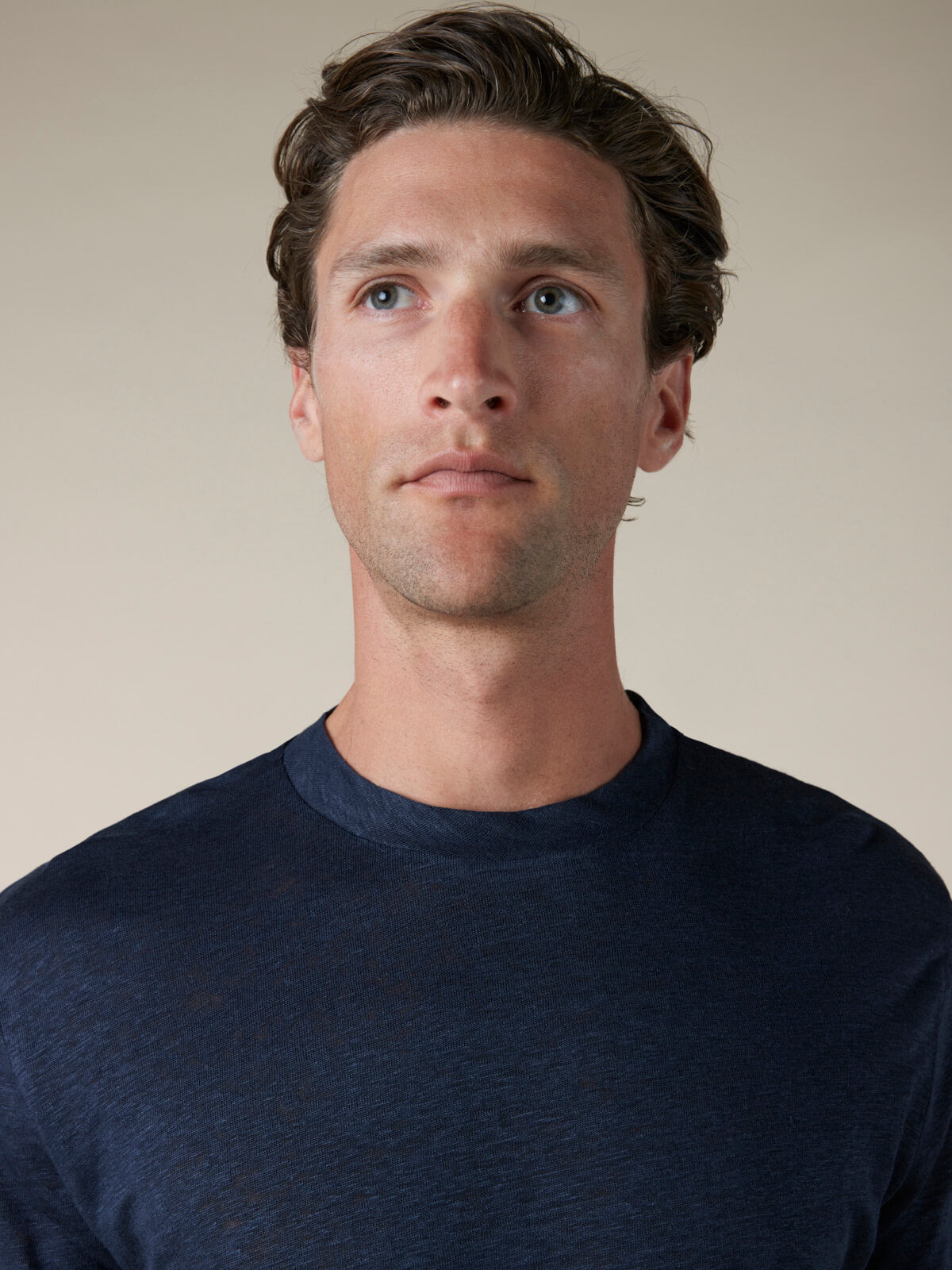 Navy Linen City T-shirt