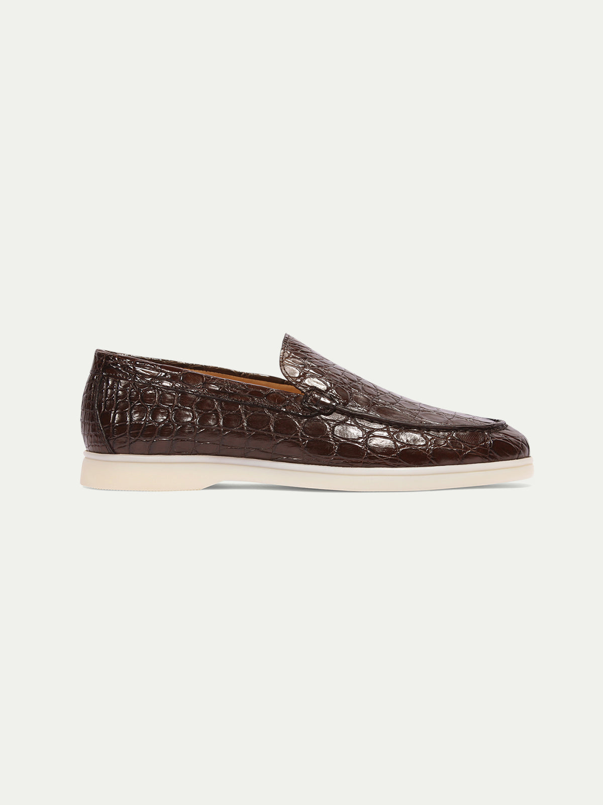 Brown Crocodile Yacht Loafers Aurelien