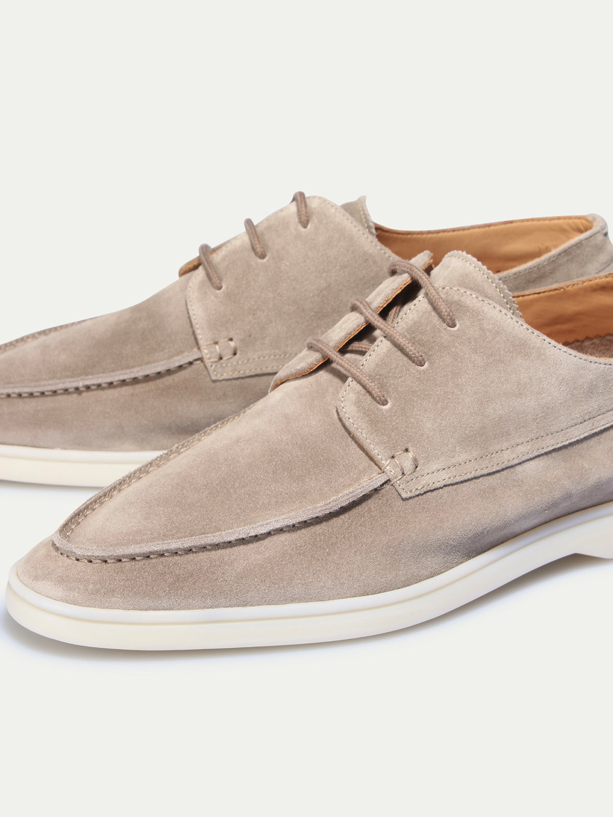 Light Grey Boat Loafers