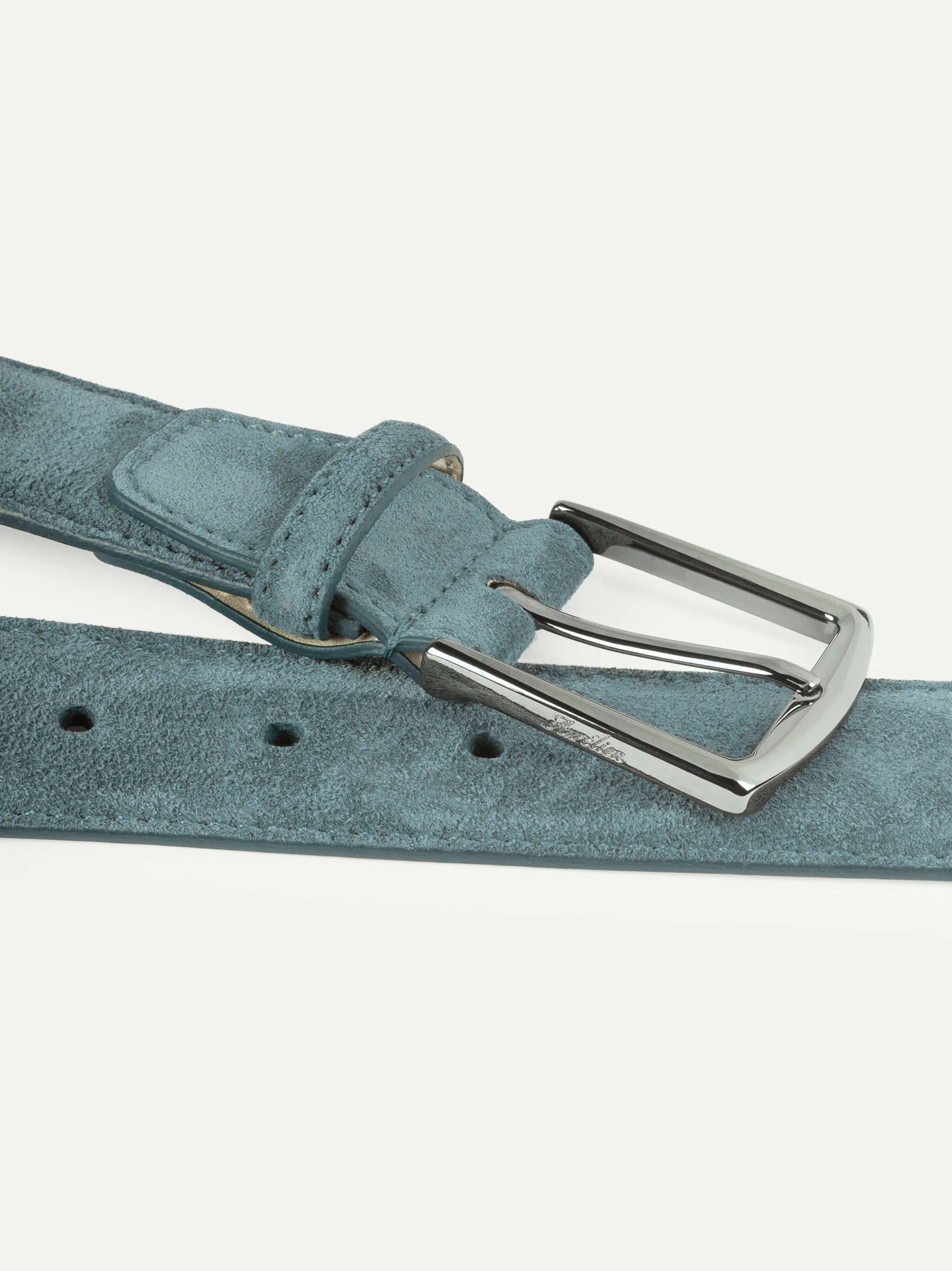 Sea Green Suede Leather Belt