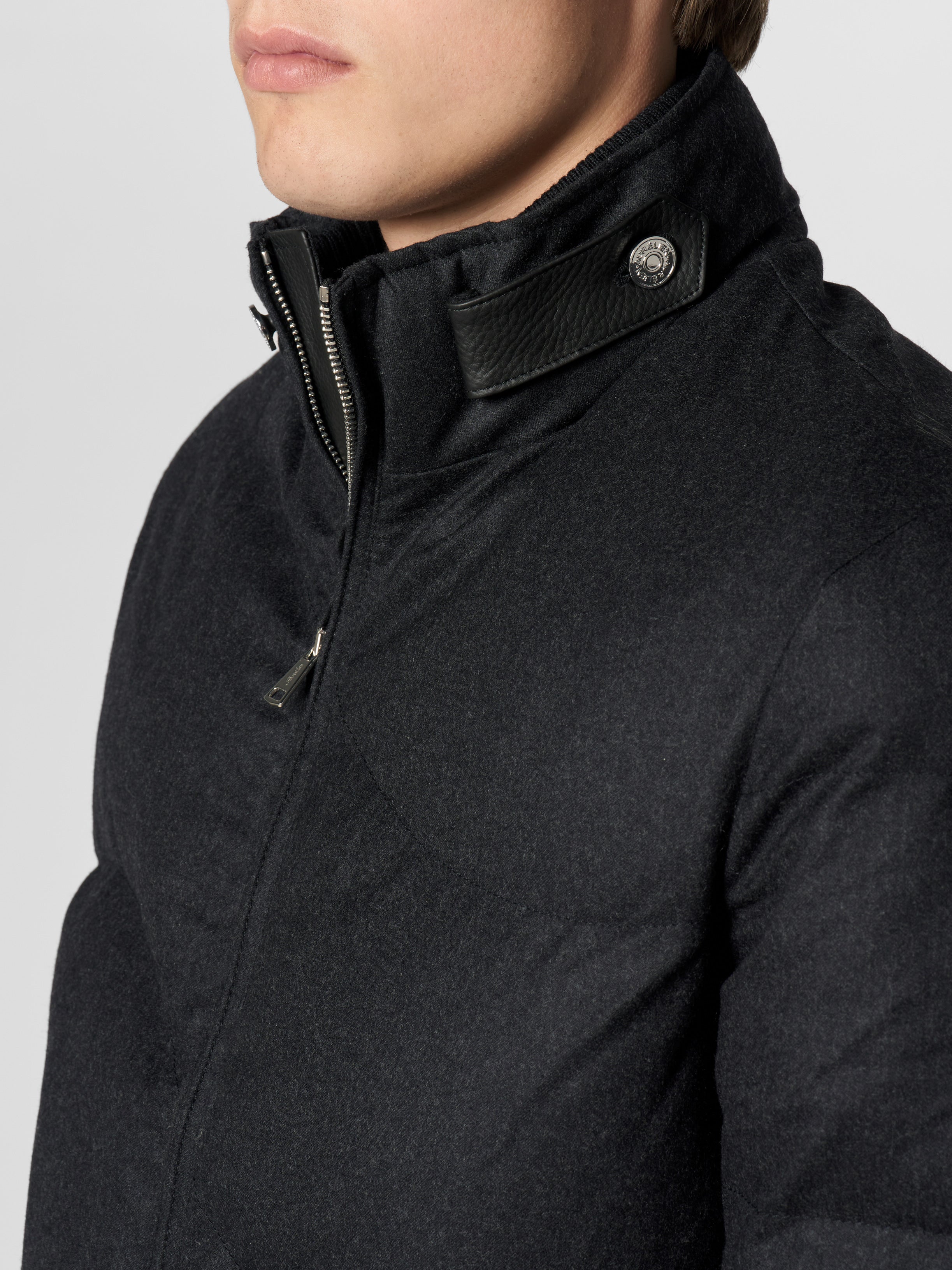 Charcoal Wave Puffer Jacket
