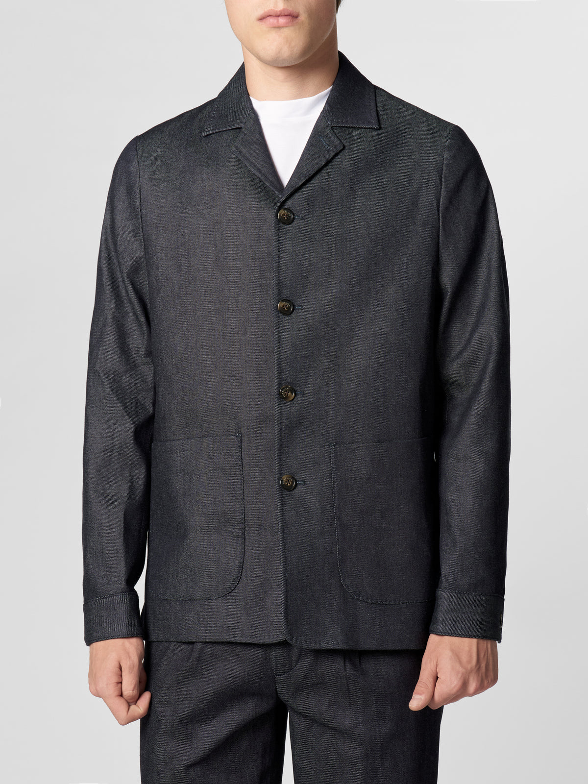 Dark Blue Denim Leisure Blazer
