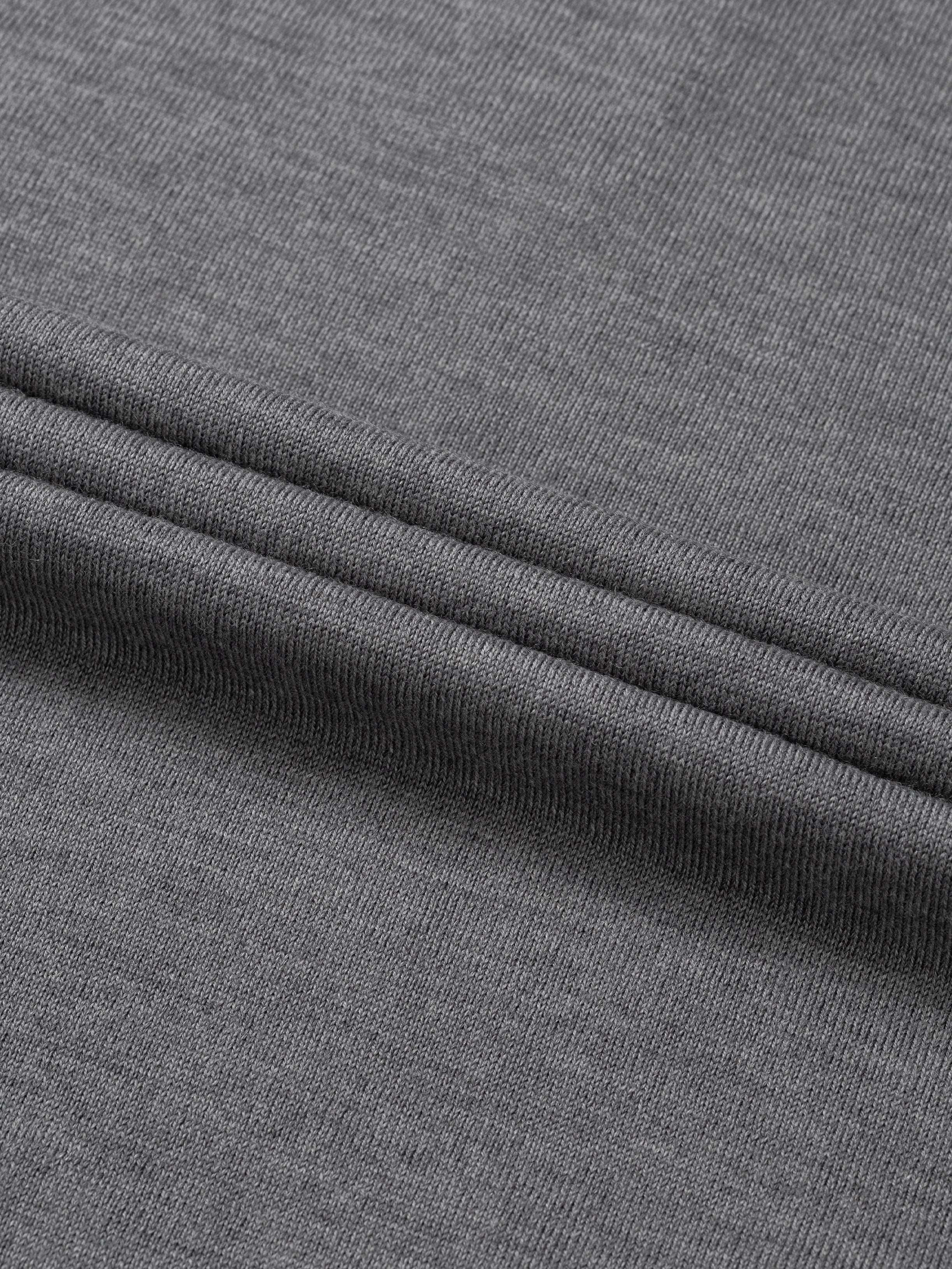Extrafine Merino Zipper Sweater Dark Grey