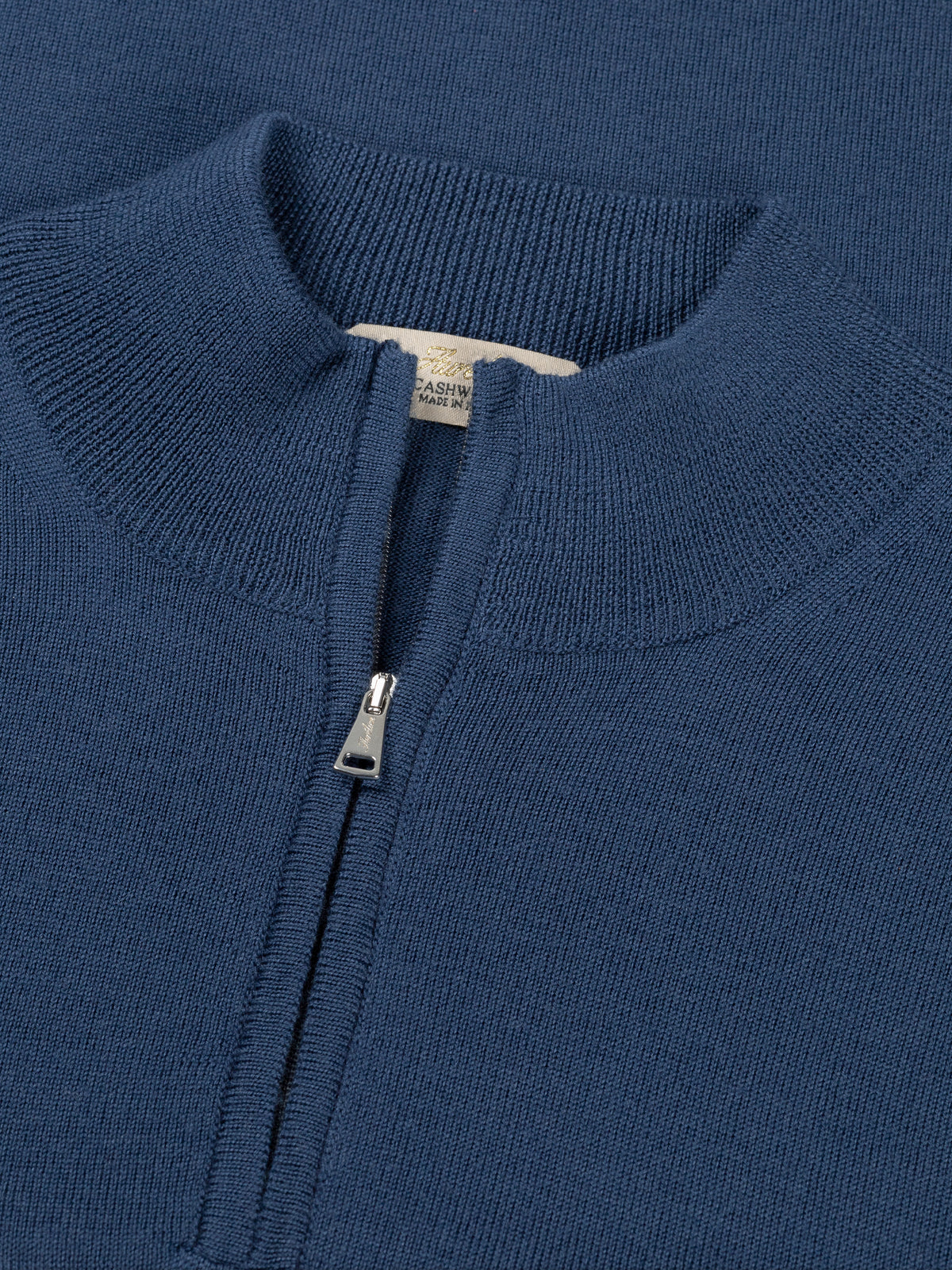Extrafine Merino Zipper Sweater Sargasso Blue