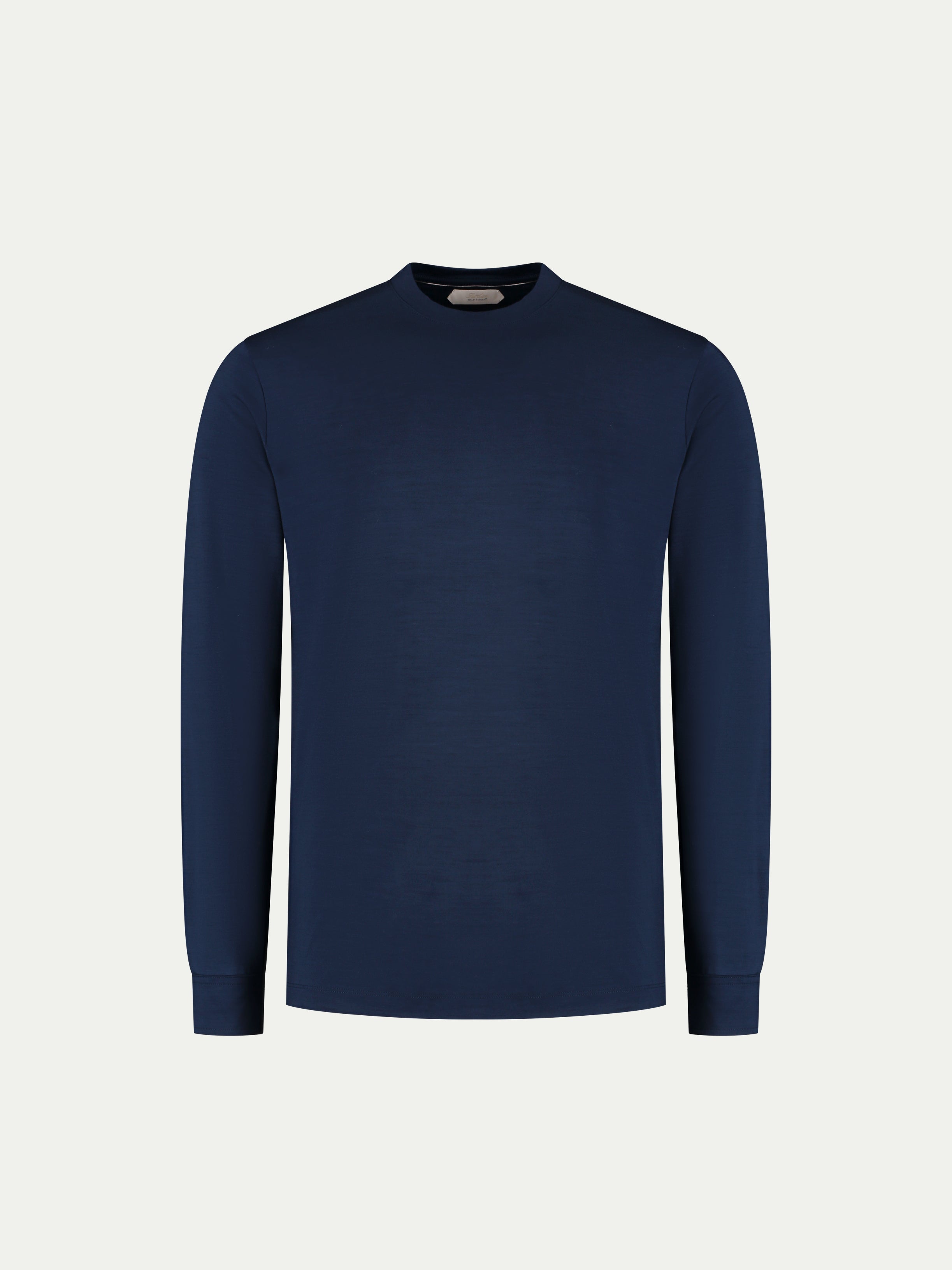 Navy 120s Wool Longsleeve