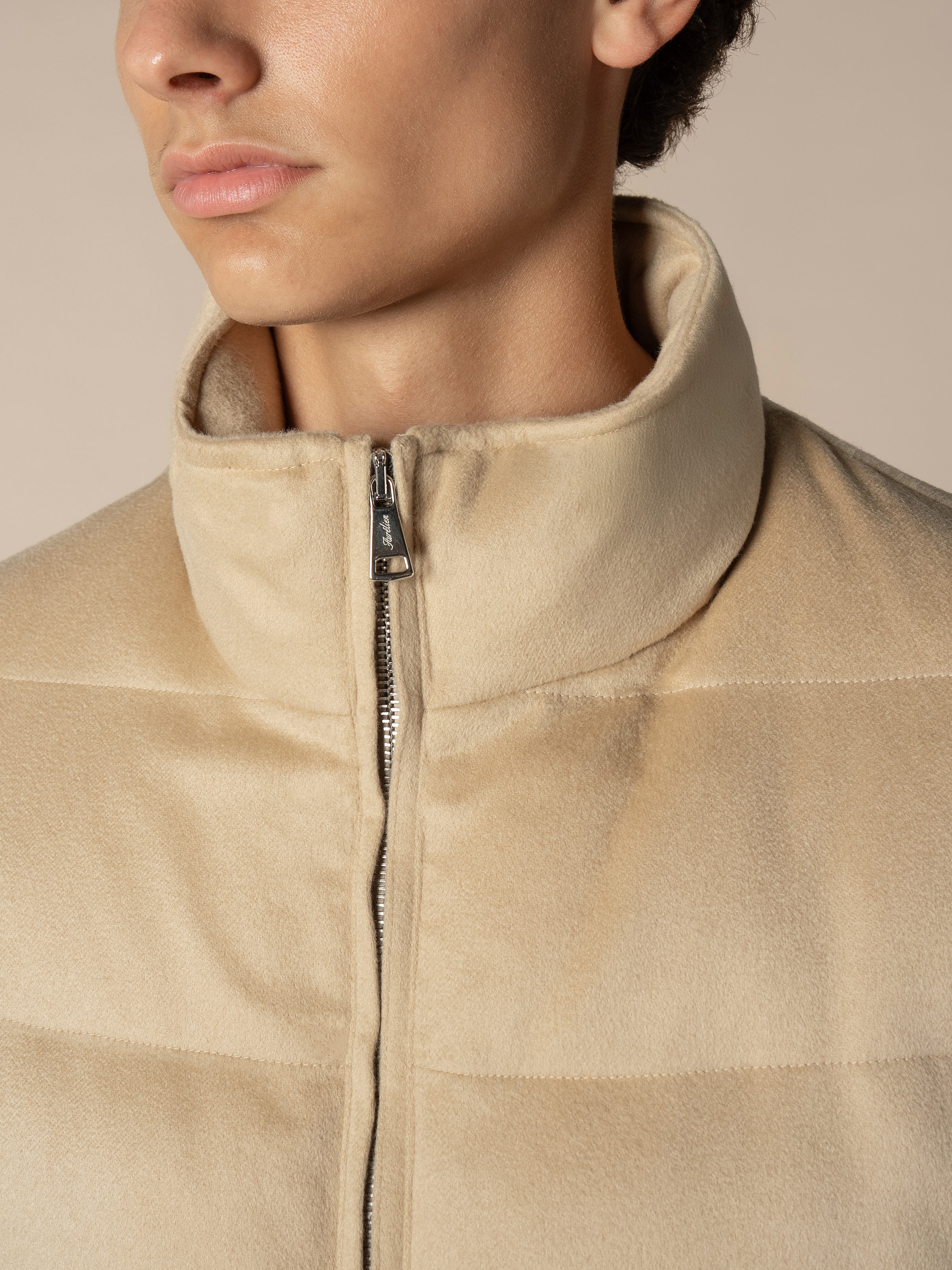 Beige AUR1 Puffer Jacket