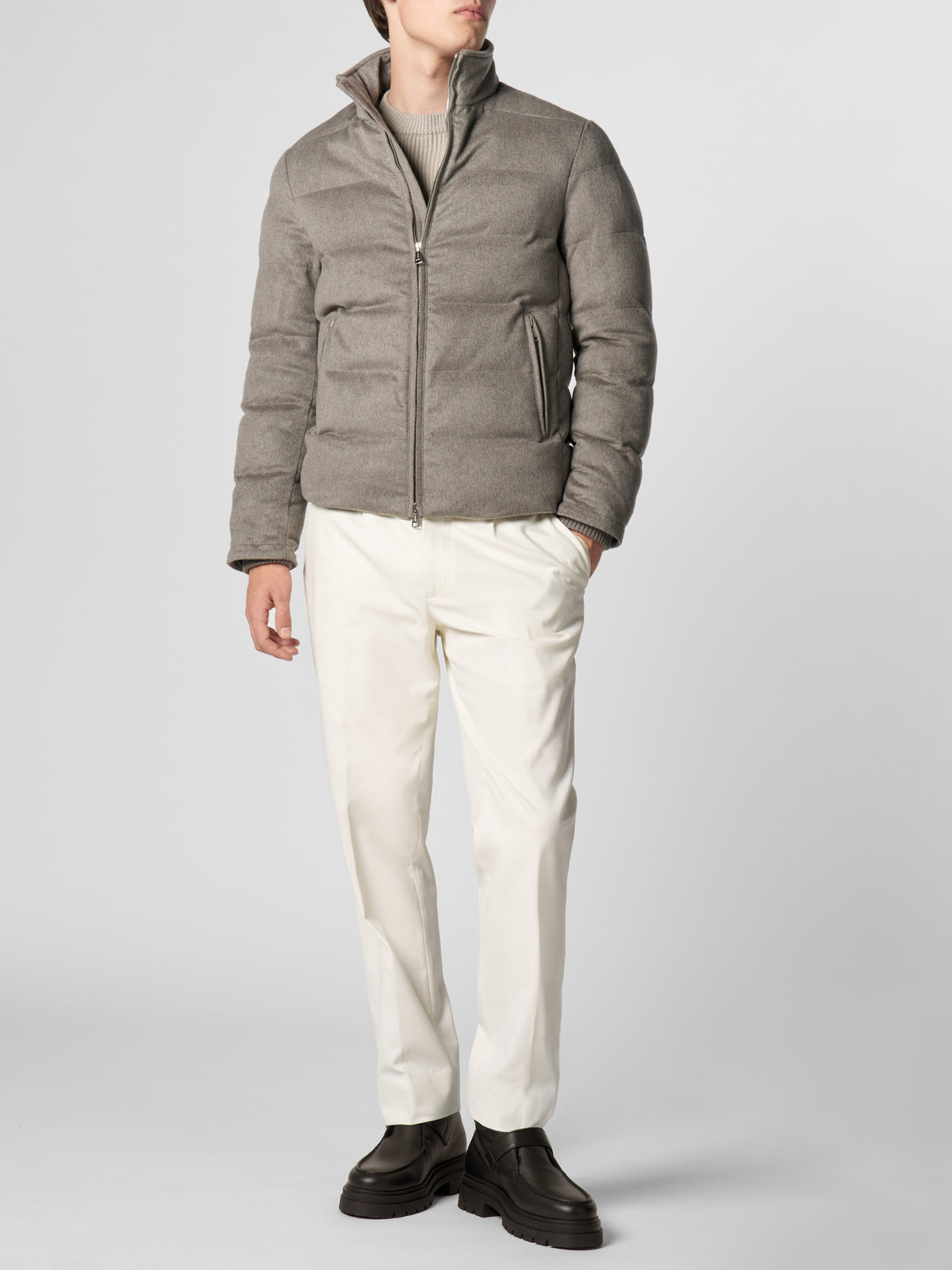 Sepia Taupe AUR1 Puffer Jacket